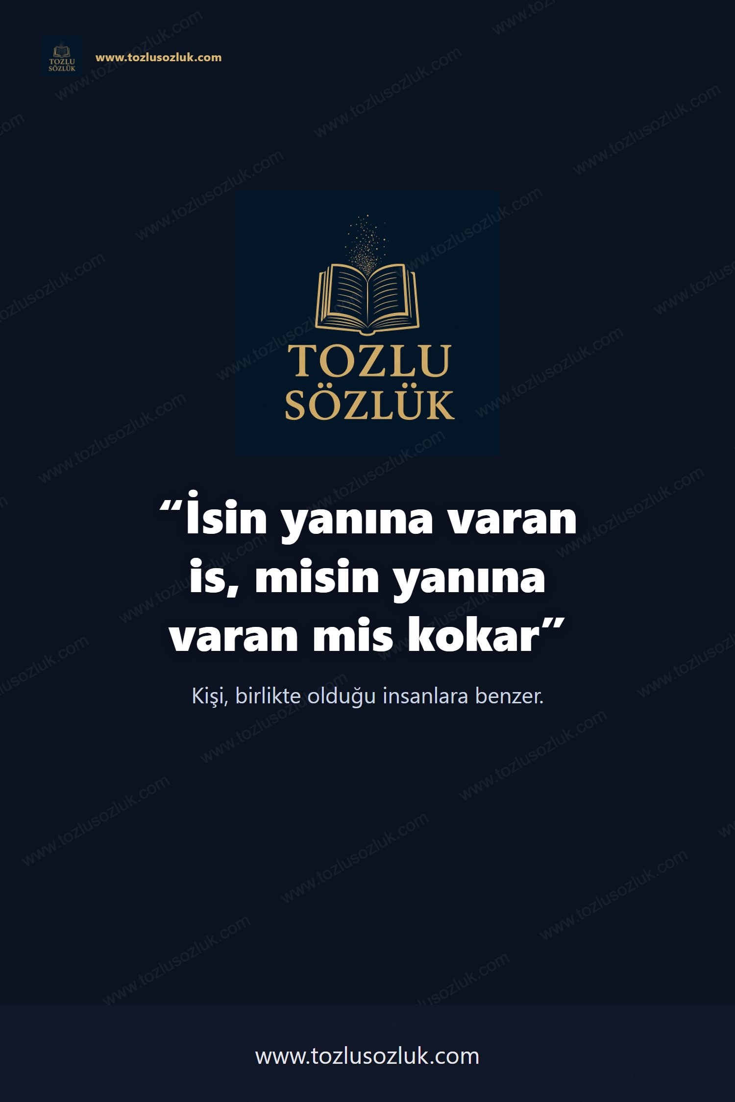 İsin yanına varan is, misin yanına varan mis kokar Pinterest görseli