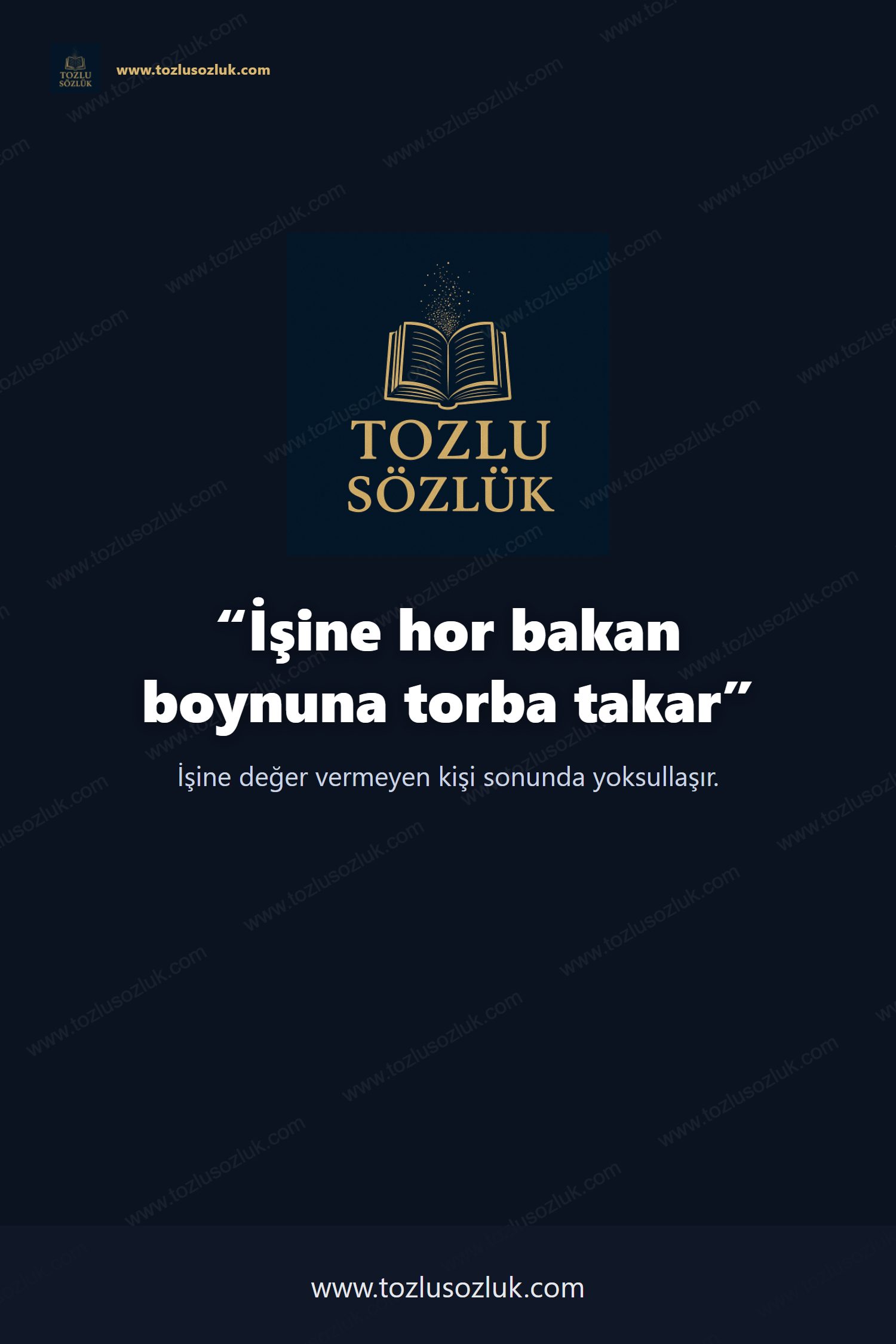 İşine hor bakan boynuna torba takar Pinterest görseli