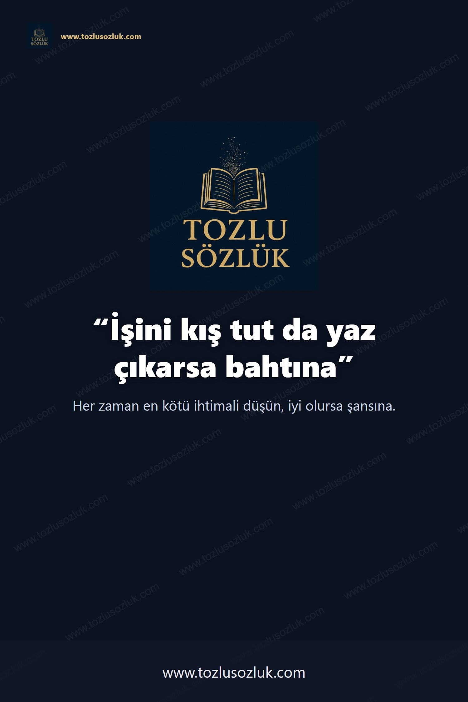 İşini kış tut da yaz çıkarsa bahtına Pinterest görseli