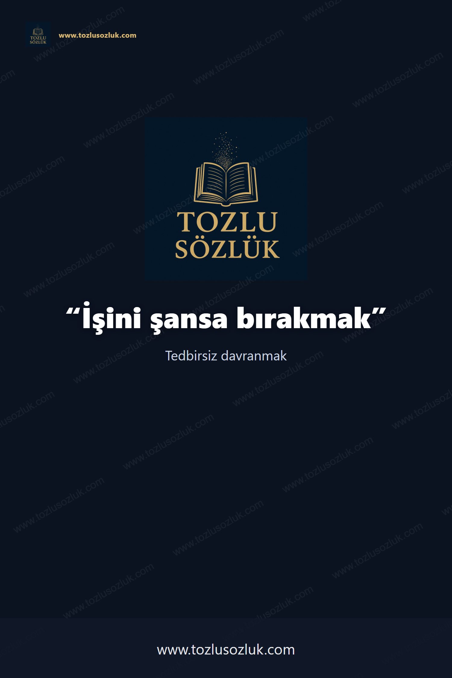 İşini şansa bırakmak Pinterest görseli