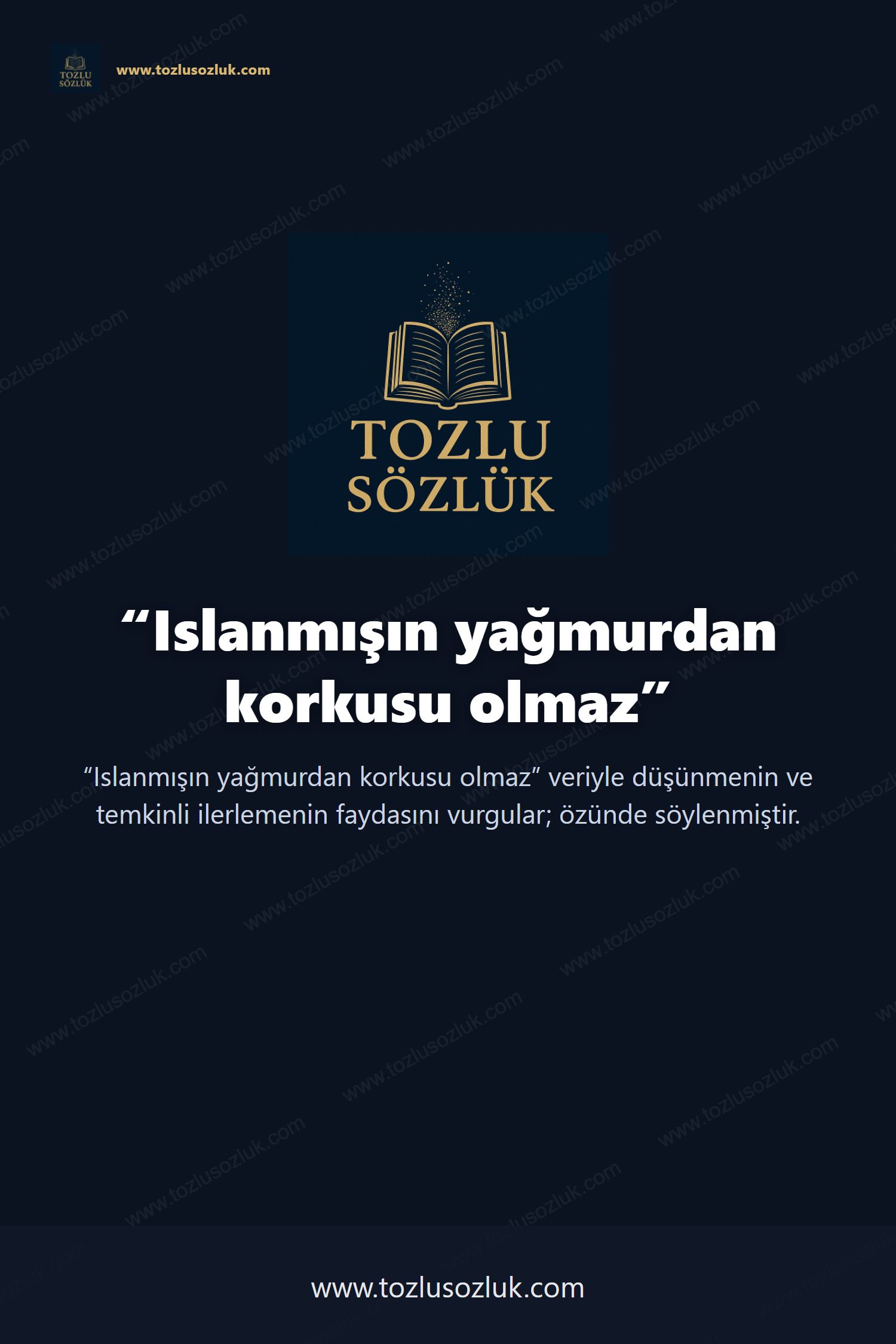 Islanmışın yağmurdan korkusu olmaz Pinterest görseli