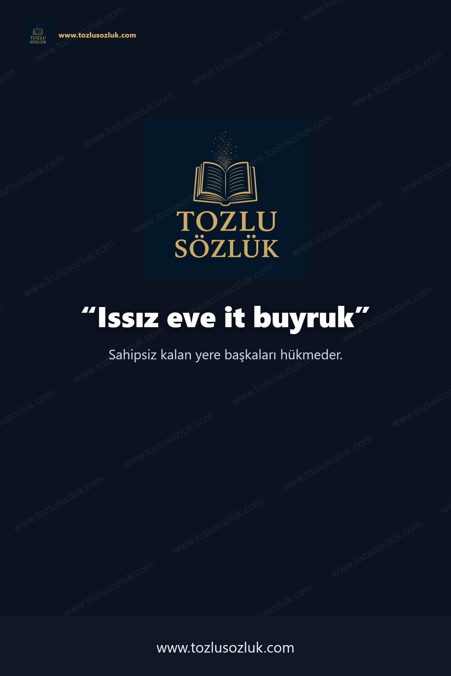 Issız eve it buyruk Pinterest görseli