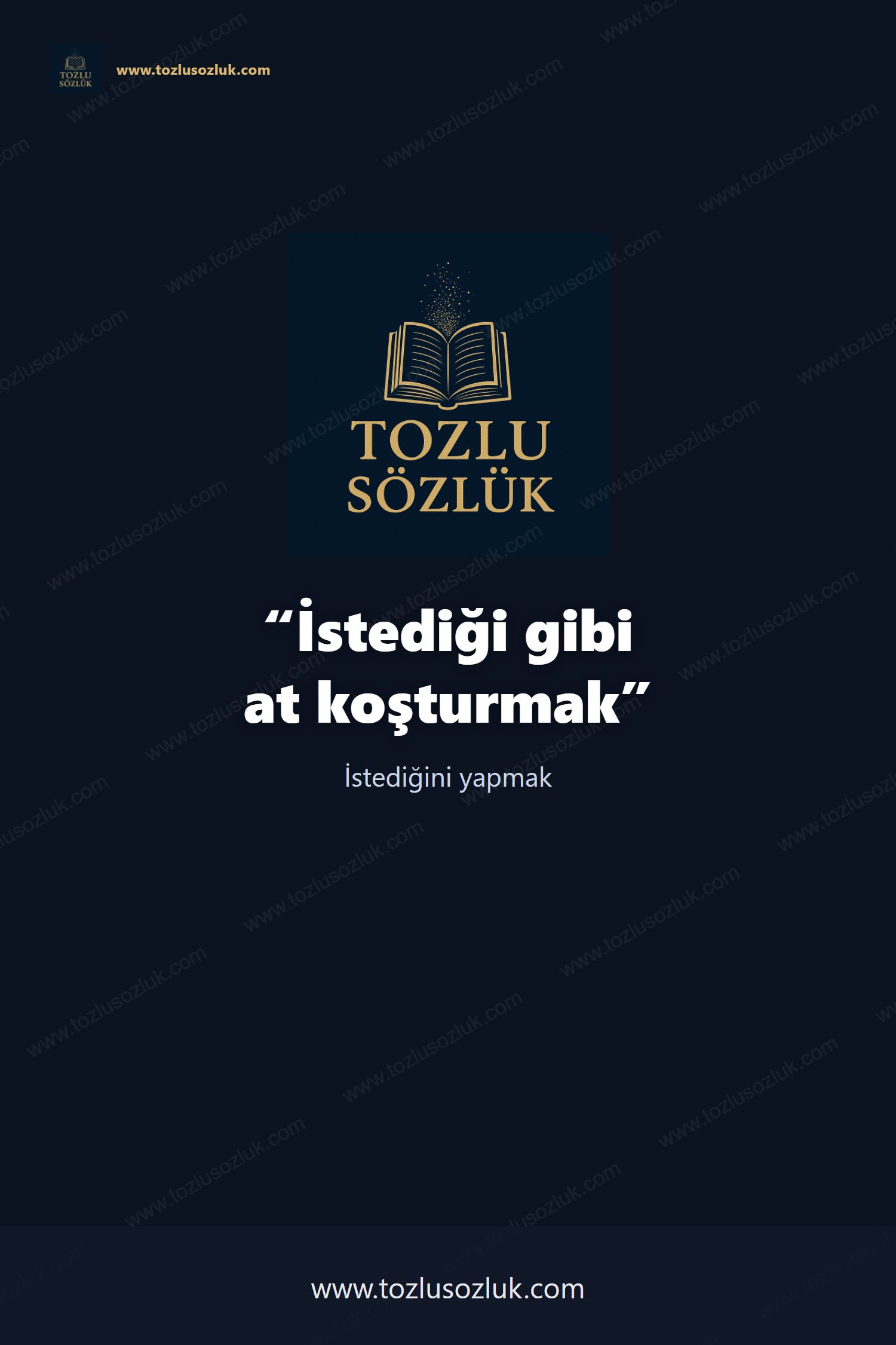 İstediği gibi at koşturmak Pinterest görseli