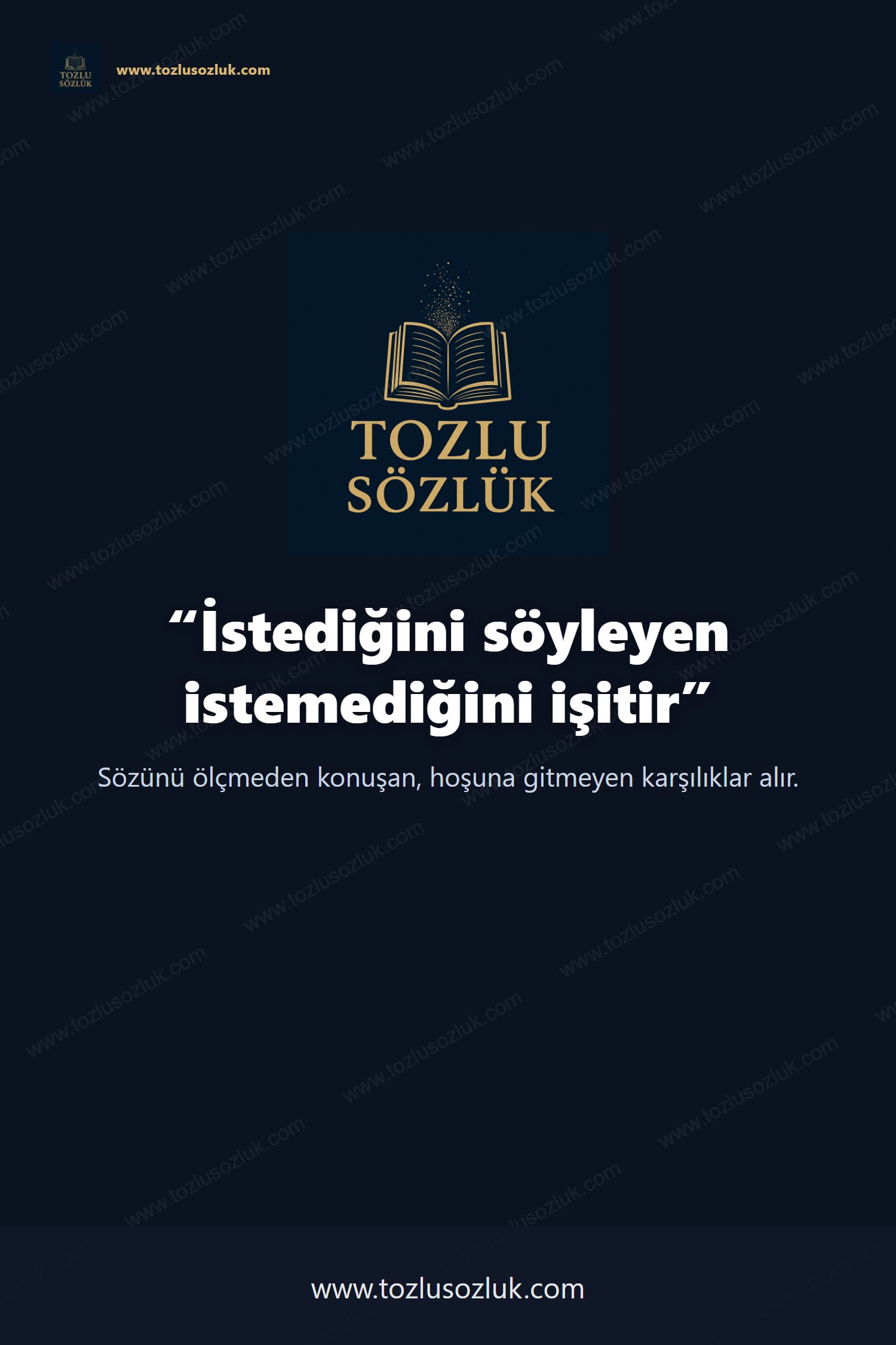 İstediğini söyleyen istemediğini işitir Pinterest görseli