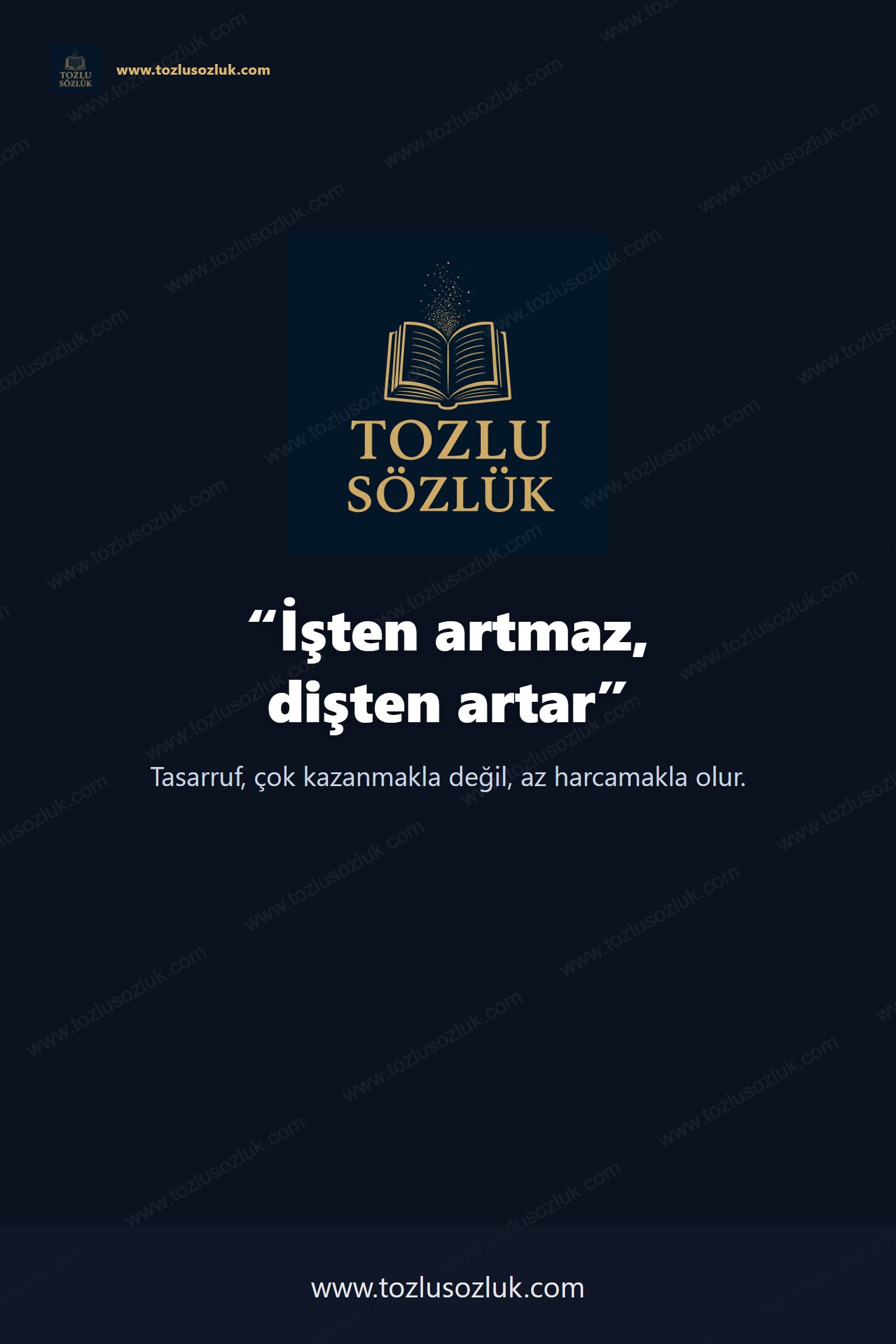 İşten artmaz, dişten artar Pinterest görseli