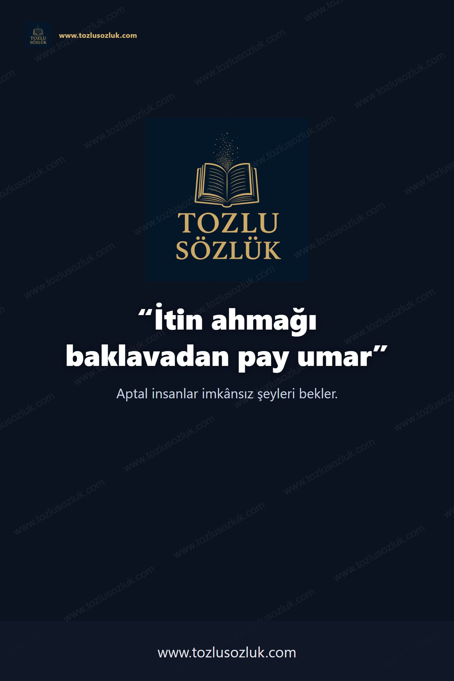 İtin ahmağı baklavadan pay umar Pinterest görseli