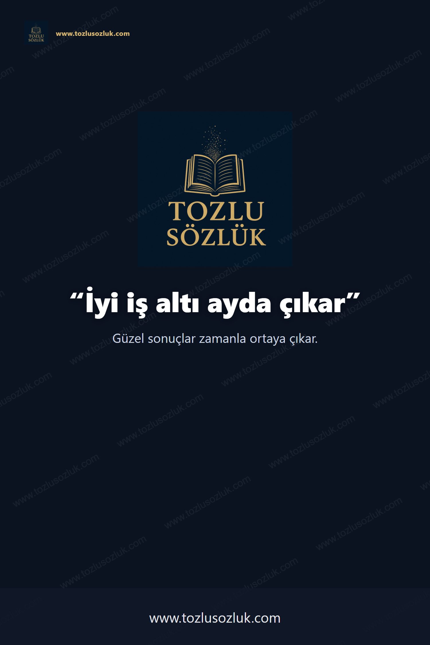 İyi iş altı ayda çıkar Pinterest görseli