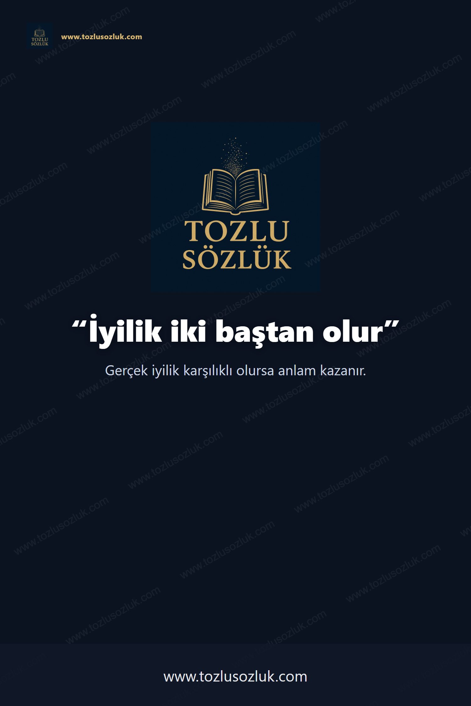 İyilik iki baştan olur Pinterest görseli