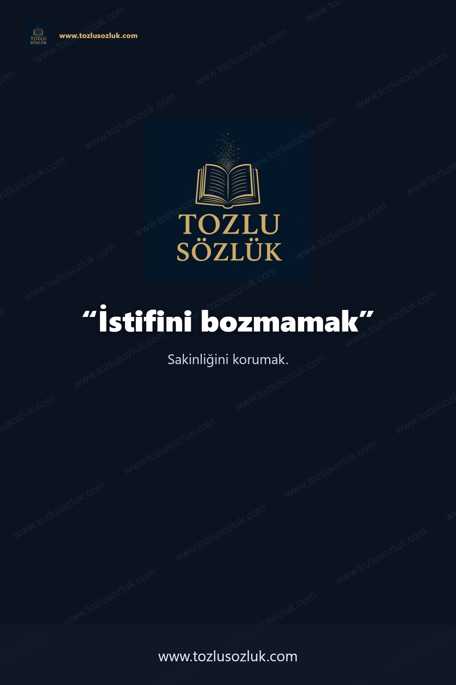 İstifini bozmamak Pinterest görseli