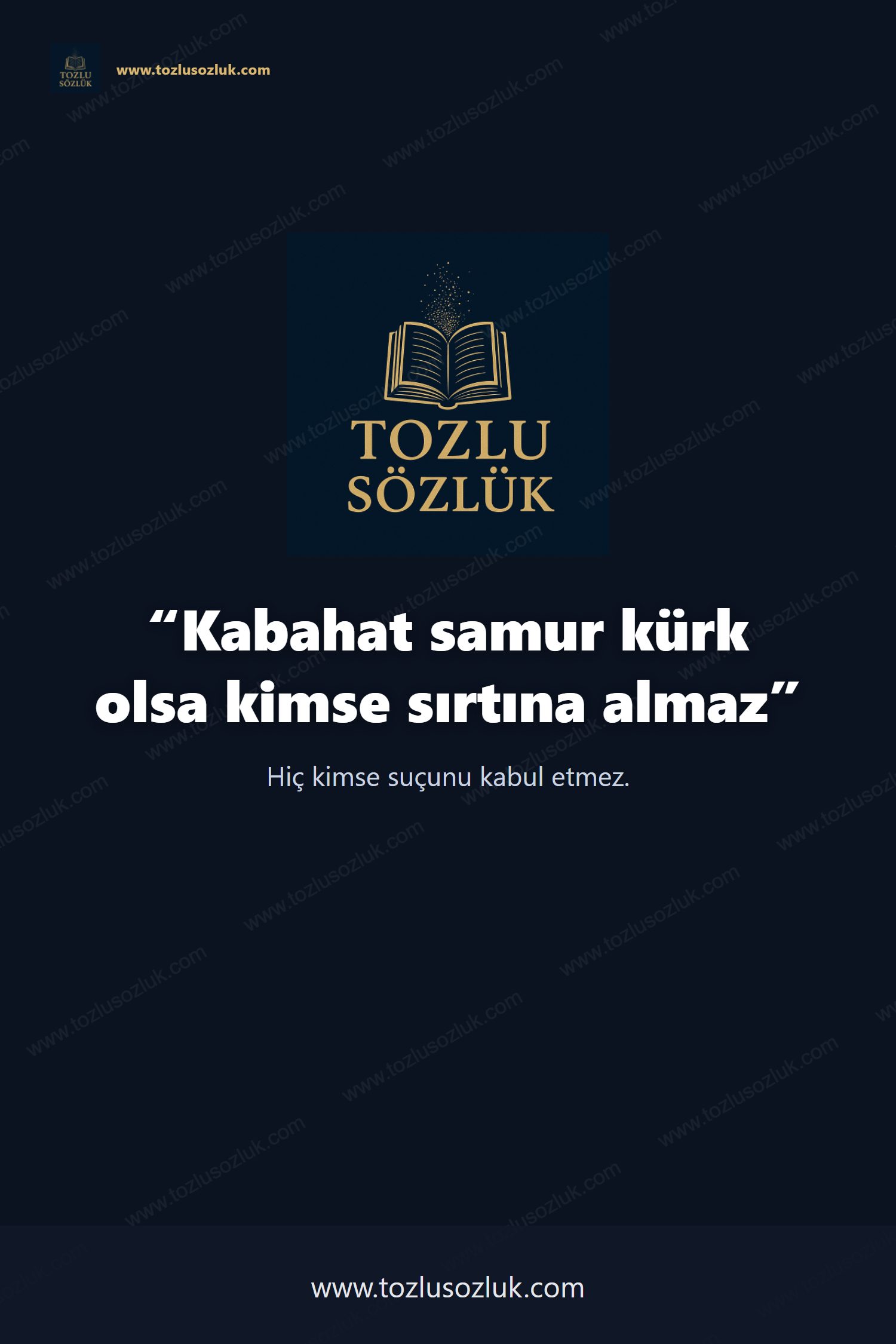 Kabahat samur kürk olsa kimse sırtına almaz Pinterest görseli