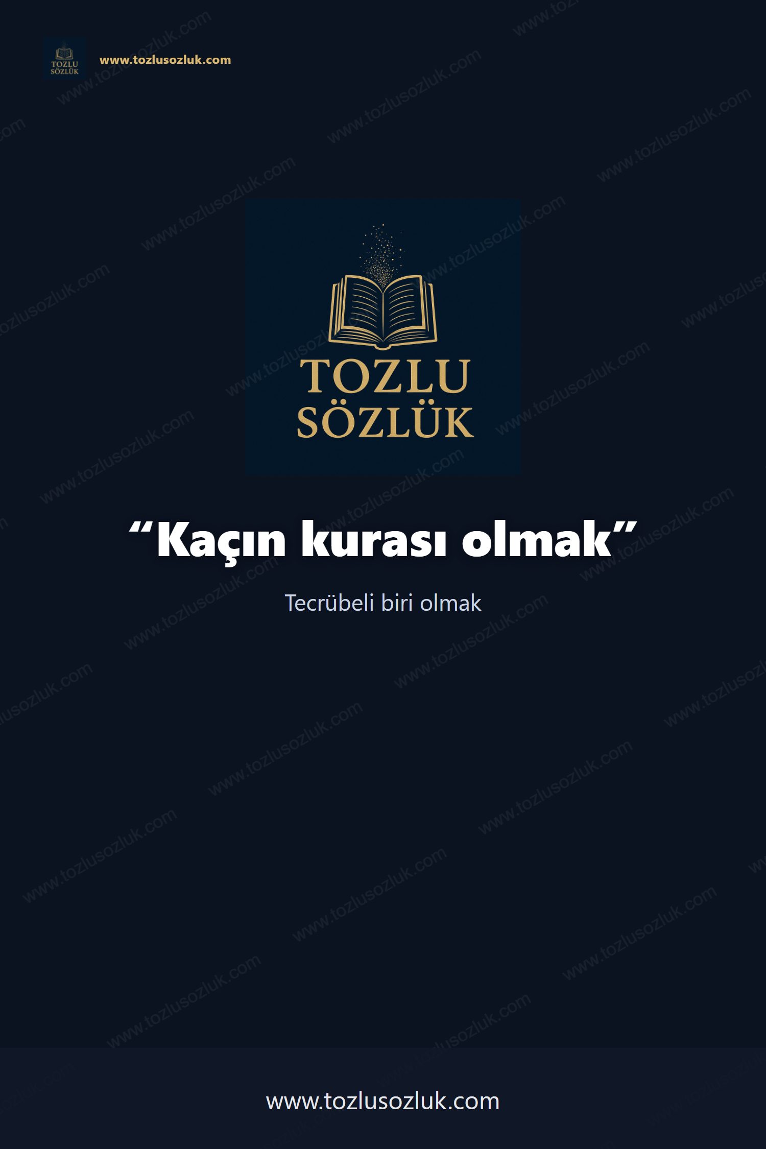 Kaçın kurası olmak Pinterest görseli