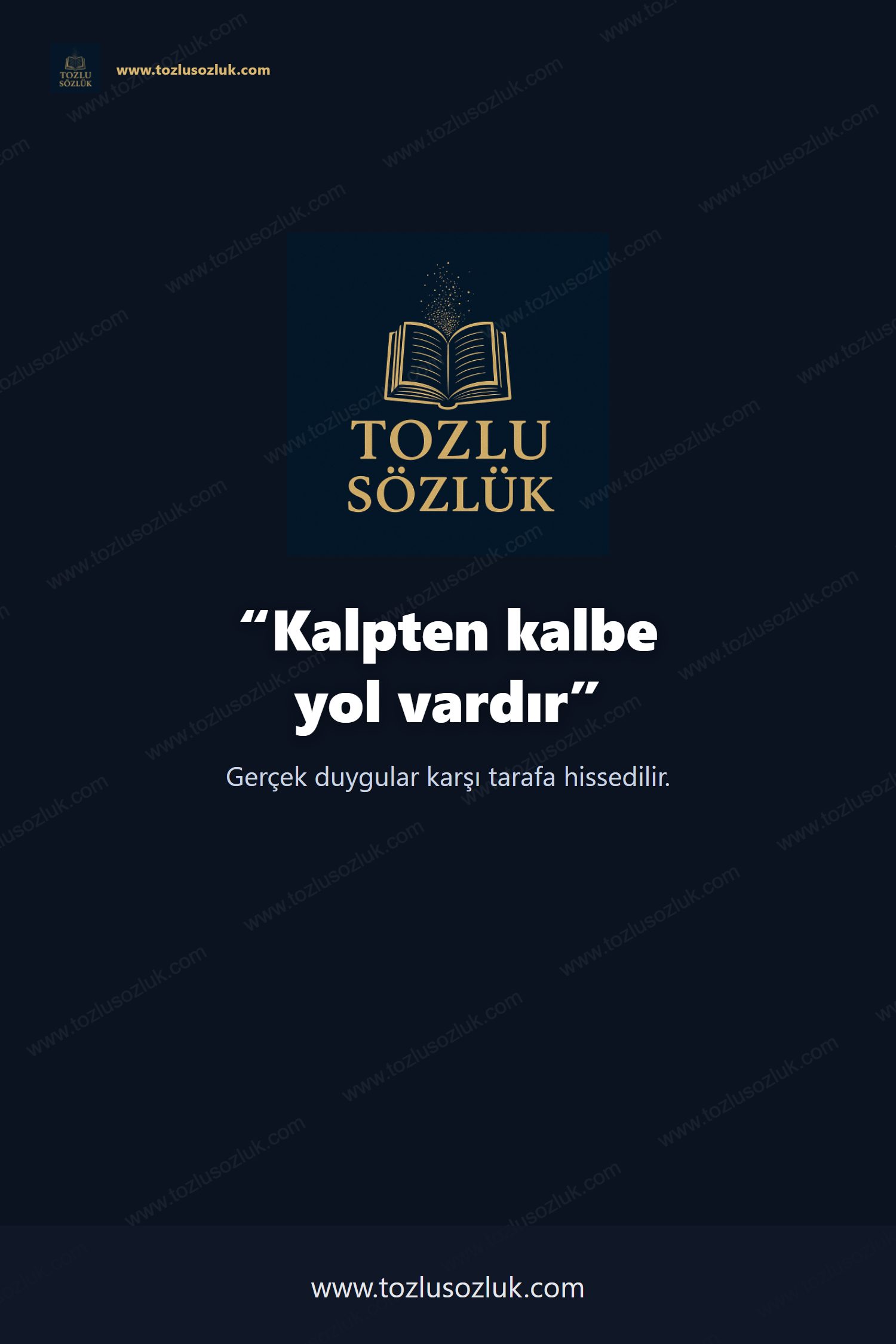 Kalpten kalbe yol vardır Pinterest görseli