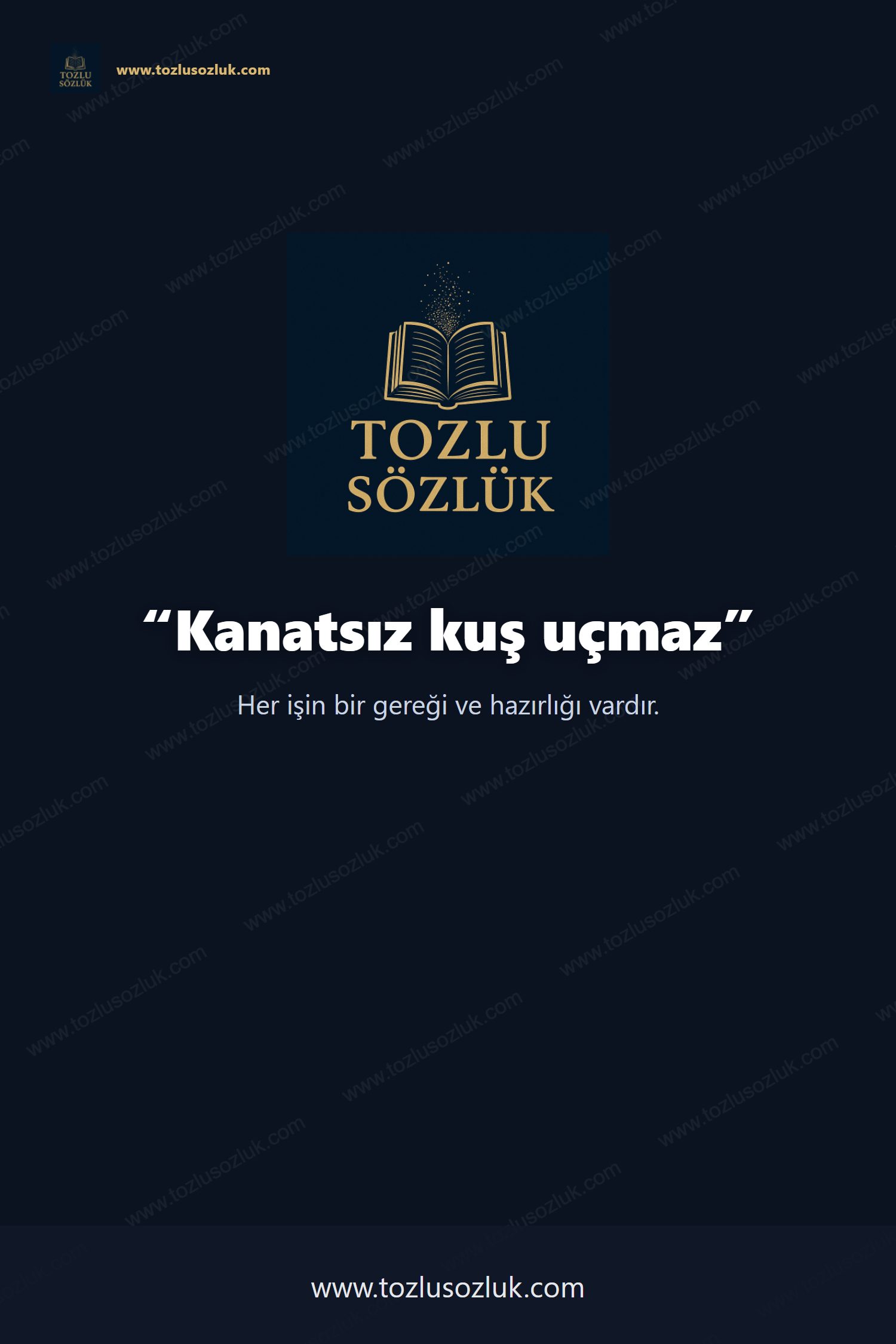 Kanatsız kuş uçmaz Pinterest görseli