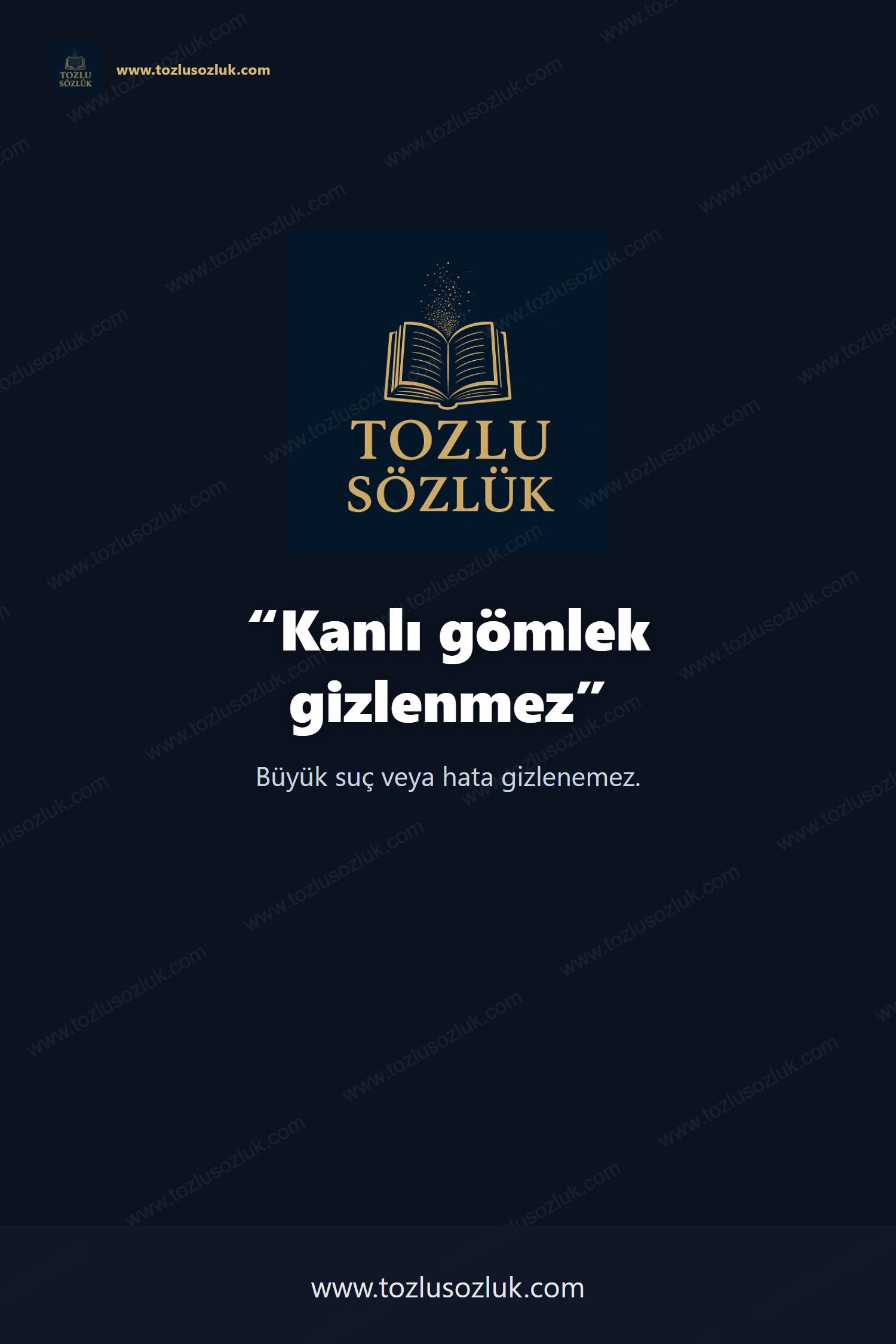 Kanlı gömlek gizlenmez Pinterest görseli