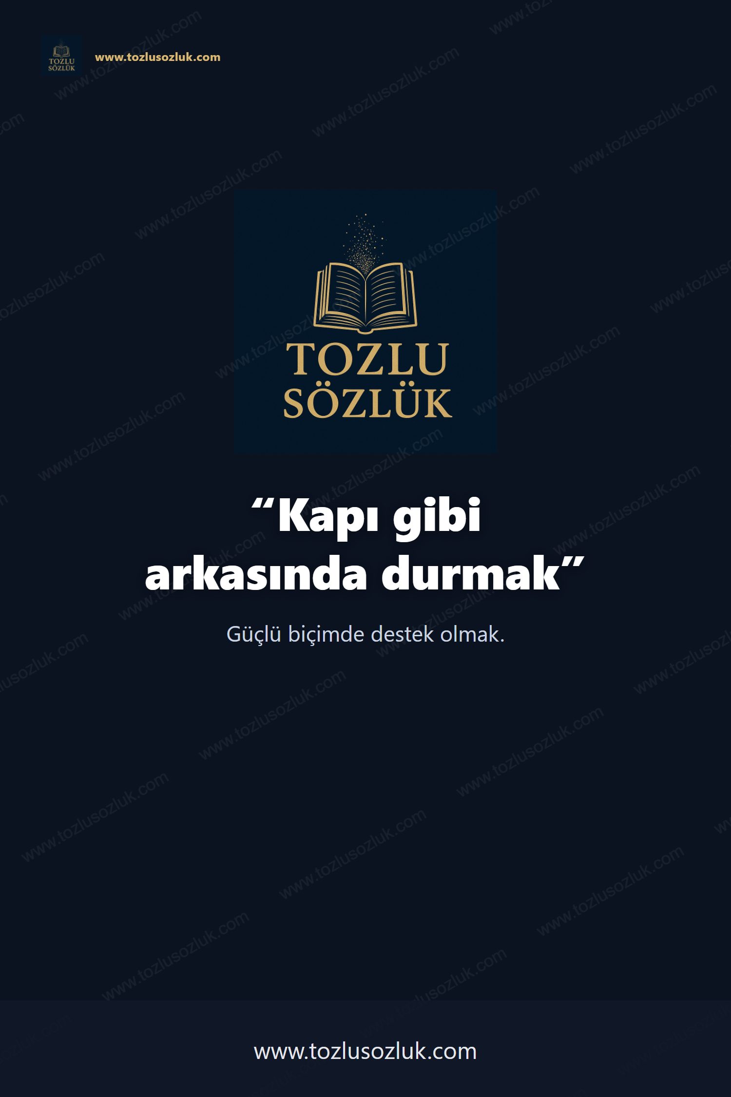 Kapı gibi arkasında durmak Pinterest görseli