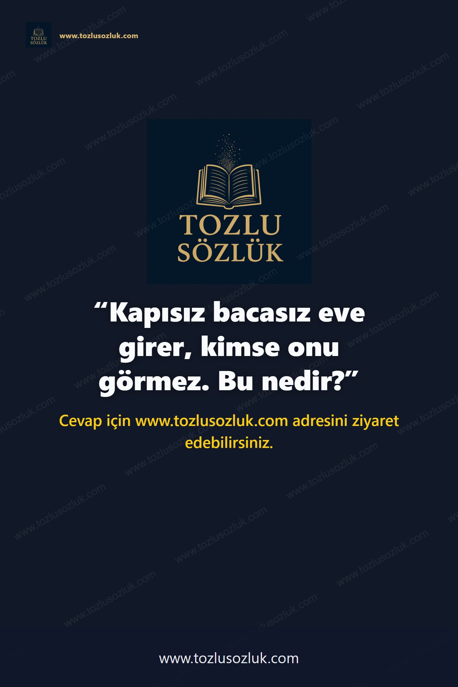 Kapısız bacasız eve girer, kimse onu görmez. Bu nedir? Pinterest görseli
