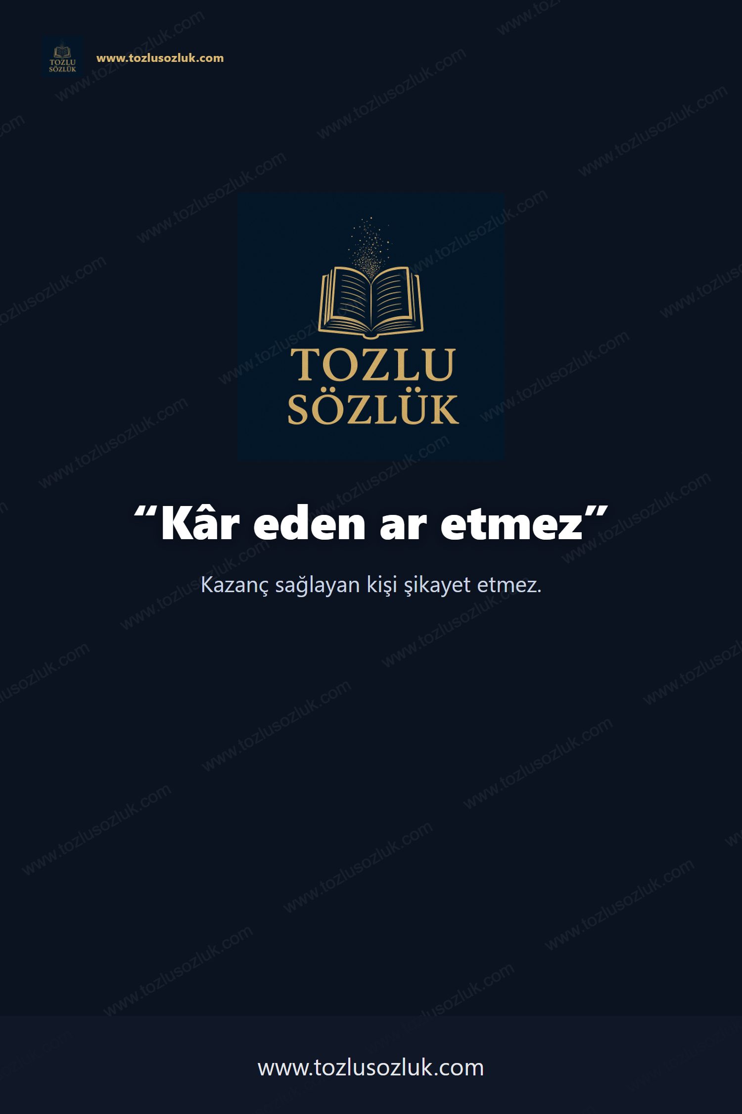 Kâr eden ar etmez Pinterest görseli