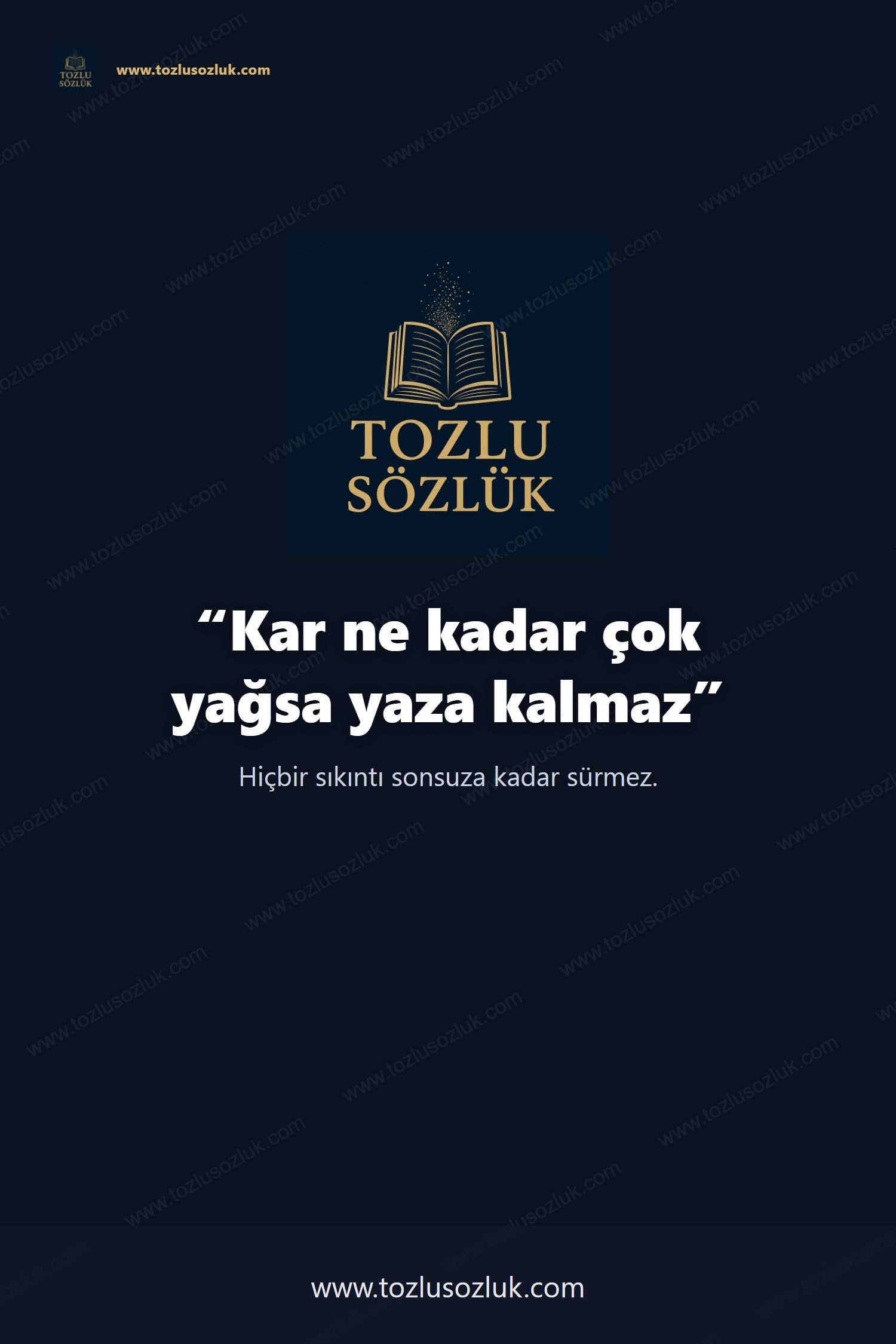Kar ne kadar çok yağsa yaza kalmaz Pinterest görseli