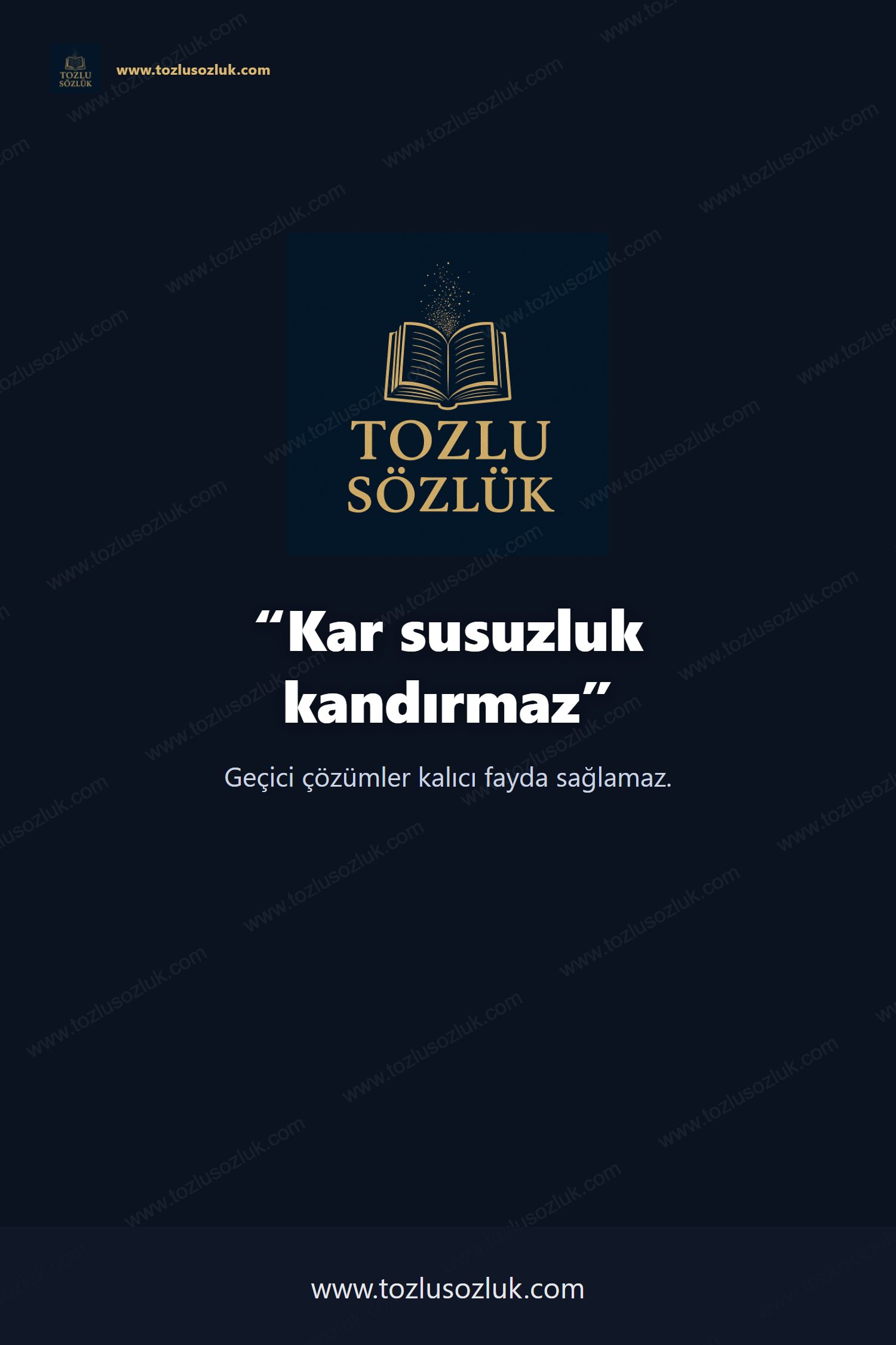 Kar susuzluk kandırmaz Pinterest görseli