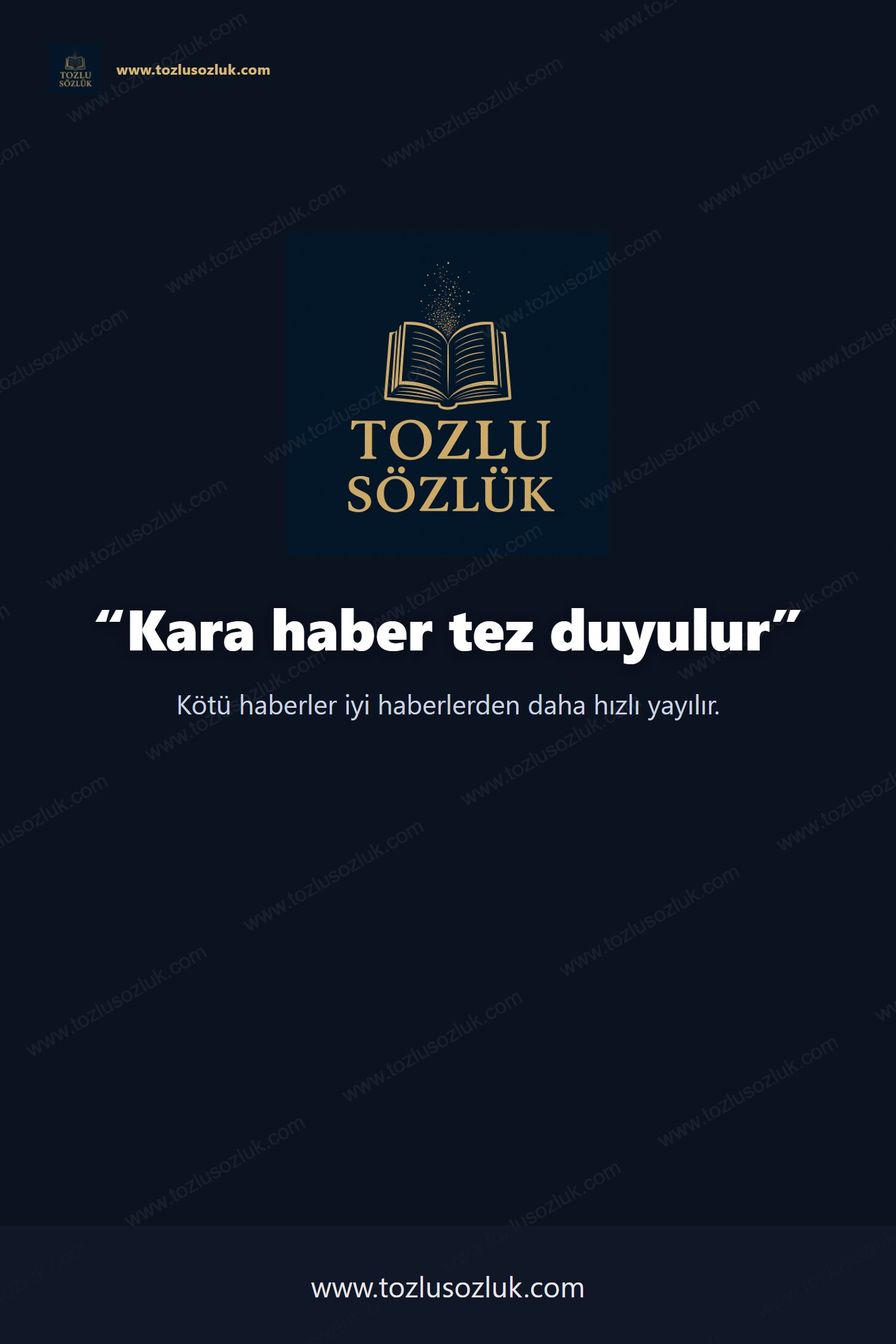 Kara haber tez duyulur Pinterest görseli