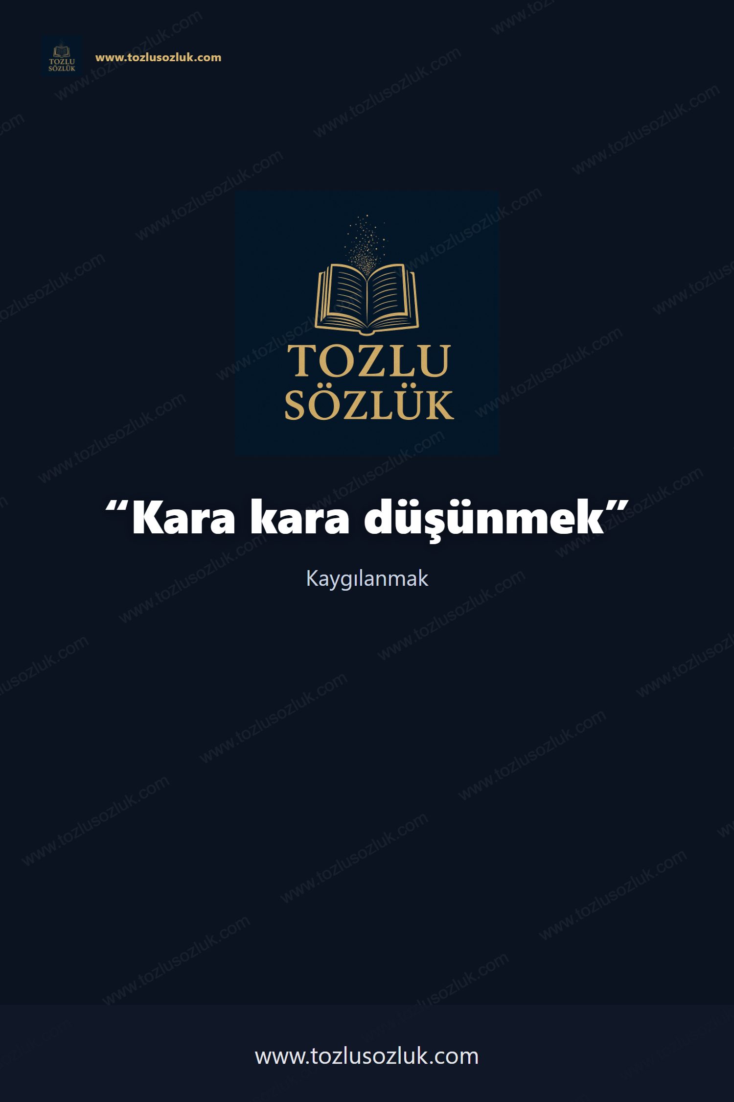 Kara kara düşünmek Pinterest görseli