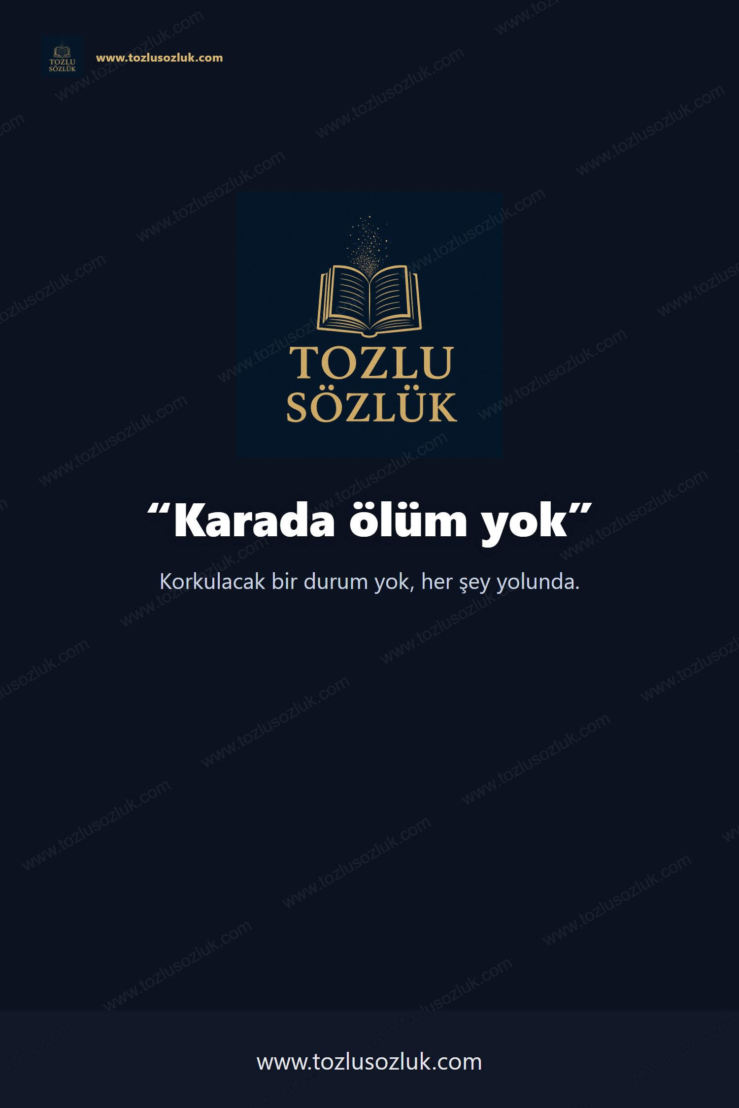 Karada ölüm yok Pinterest görseli