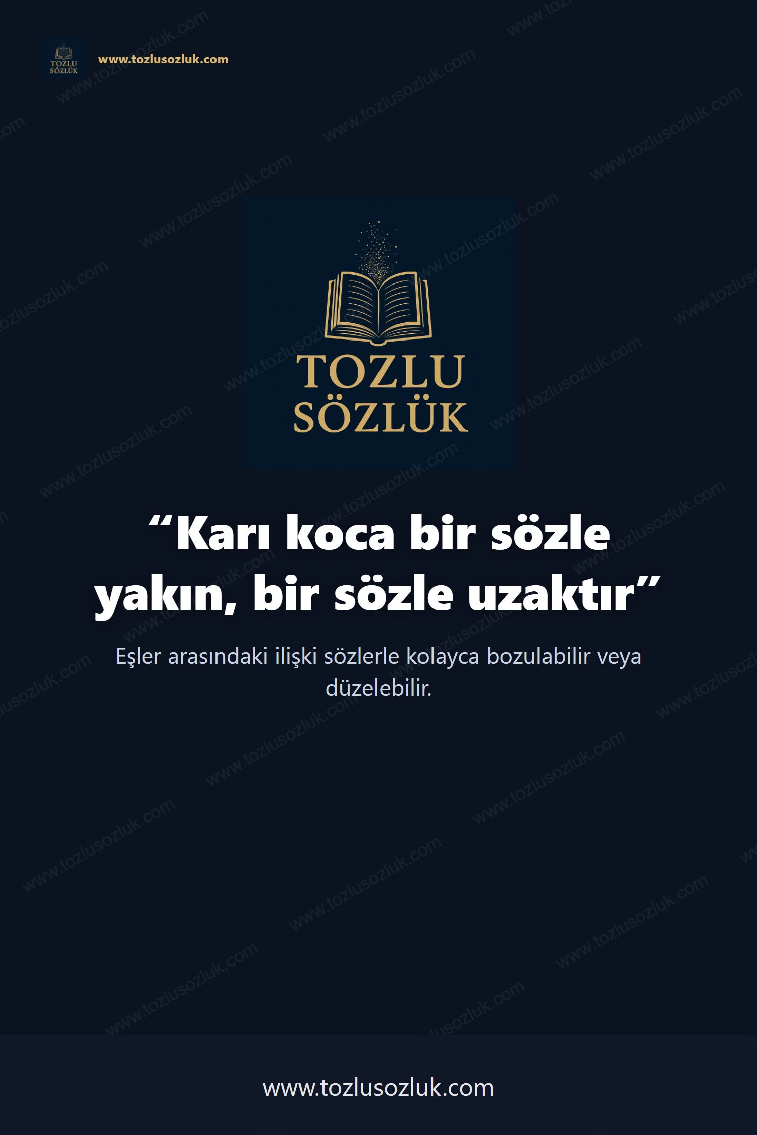 Karı koca bir sözle yakın, bir sözle uzaktır Pinterest görseli