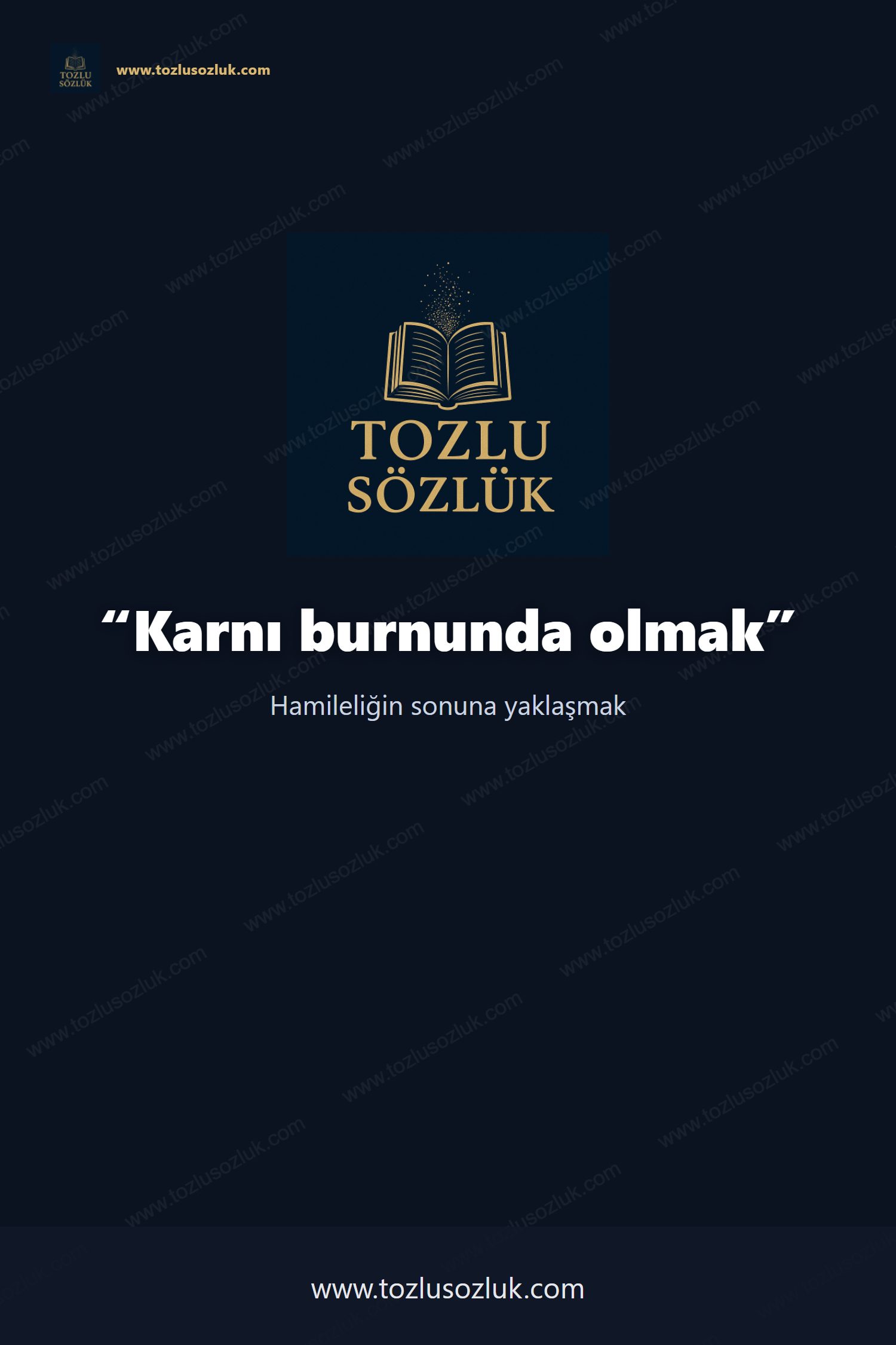 Karnı burnunda olmak Pinterest görseli