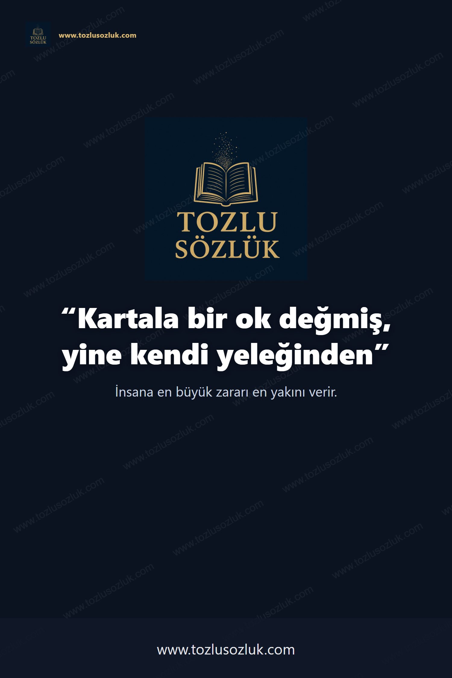 Kartala bir ok değmiş, yine kendi yeleğinden Pinterest görseli