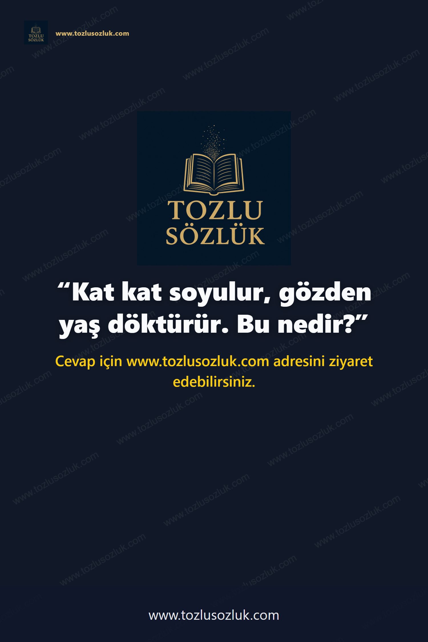 Kat kat soyulur, gözden yaş döktürür. Bu nedir? Pinterest görseli