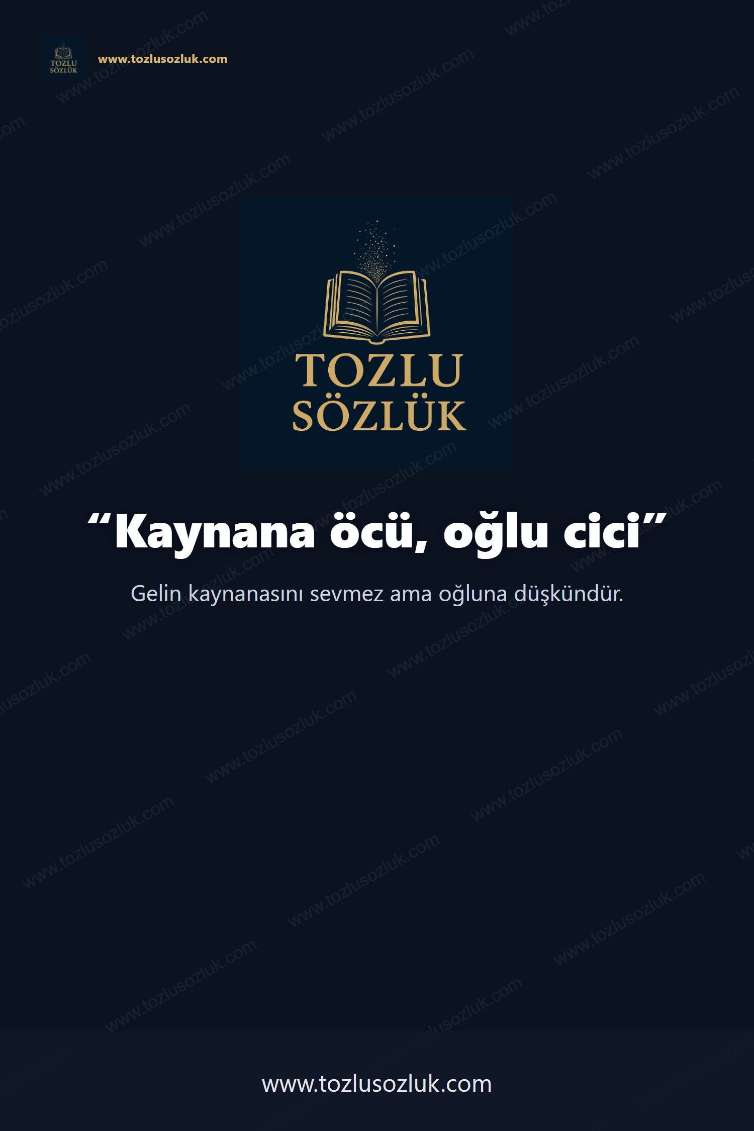 Kaynana öcü, oğlu cici Pinterest görseli