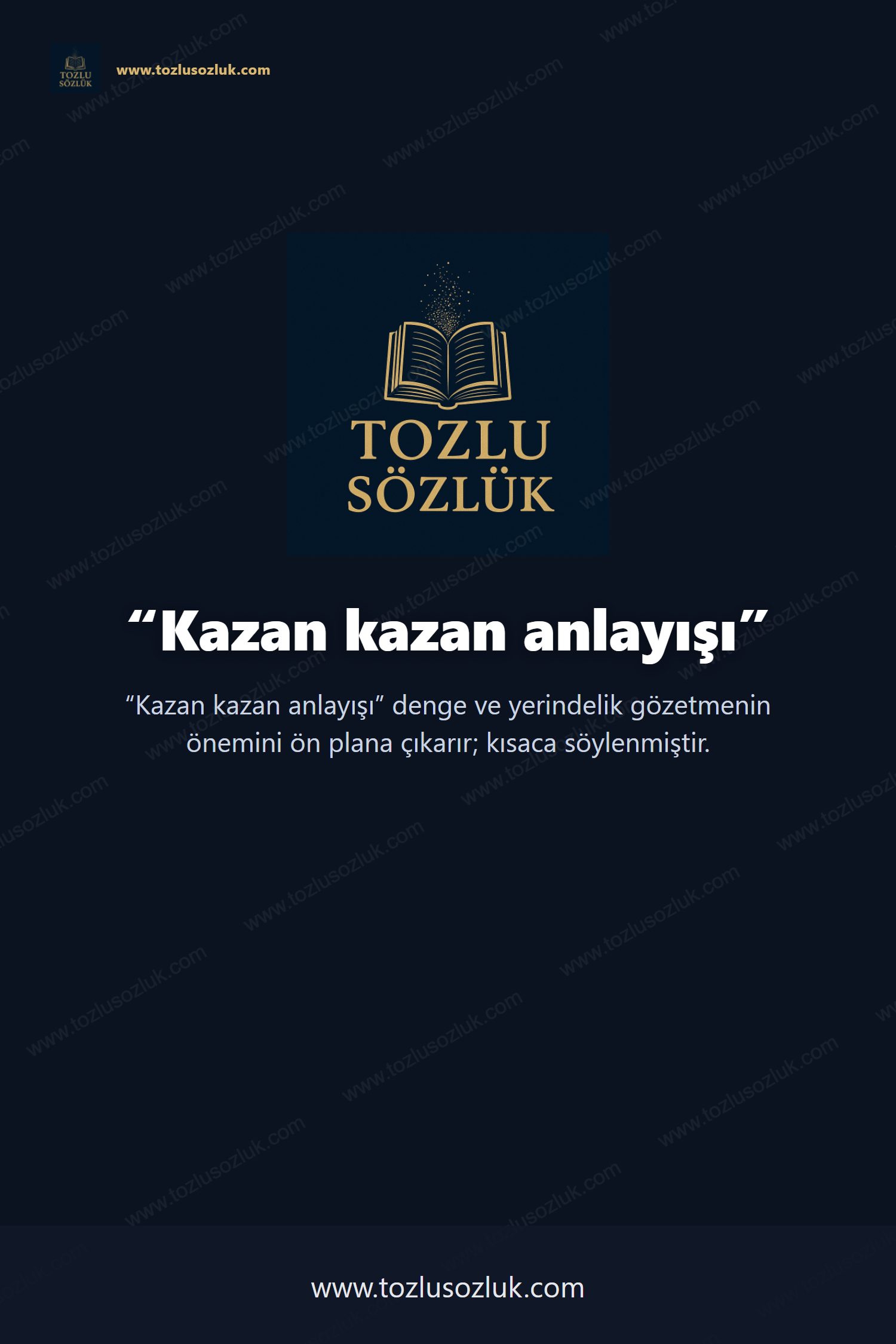 Kazan kazan anlayışı Pinterest görseli