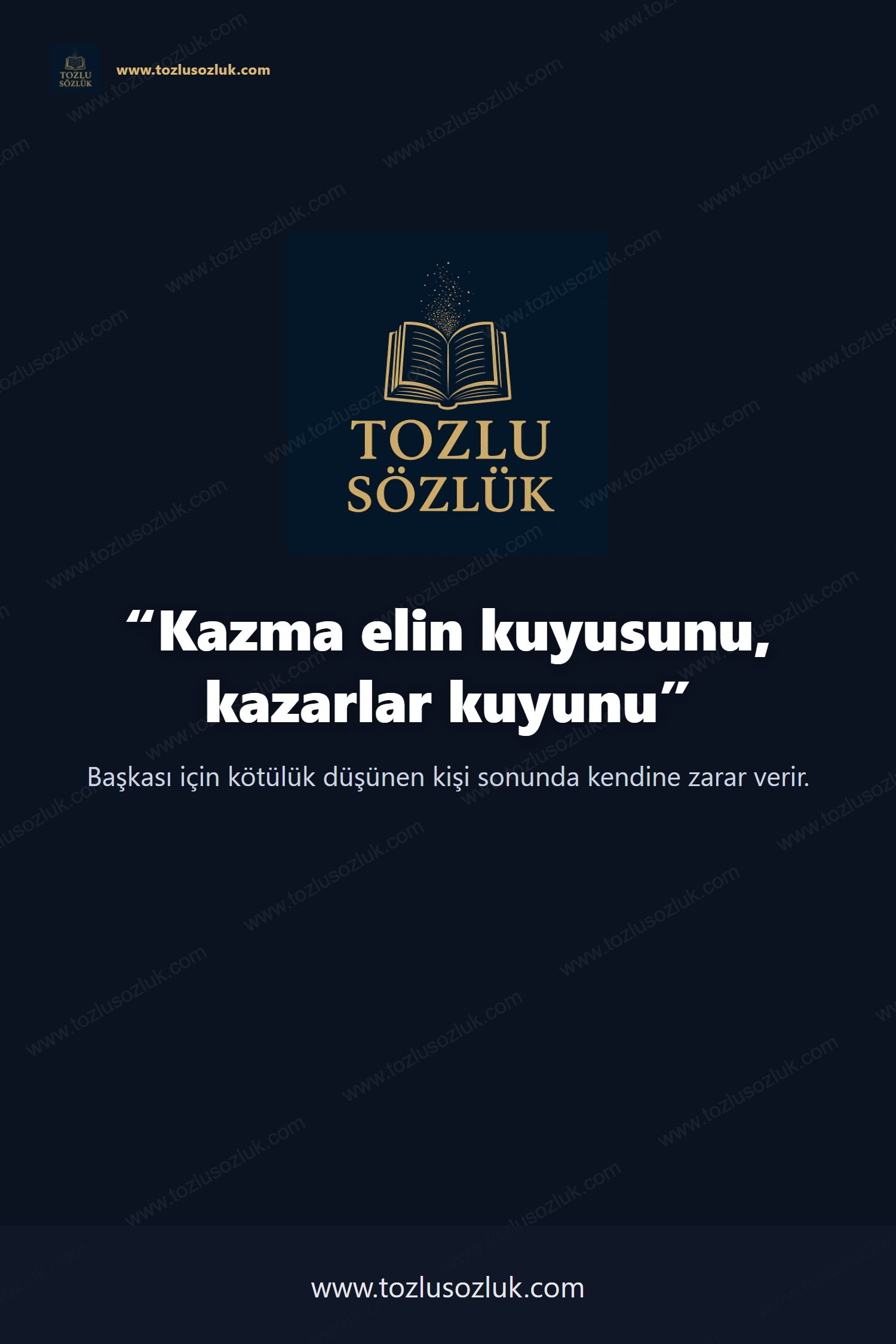 Kazma elin kuyusunu, kazarlar kuyunu Pinterest görseli