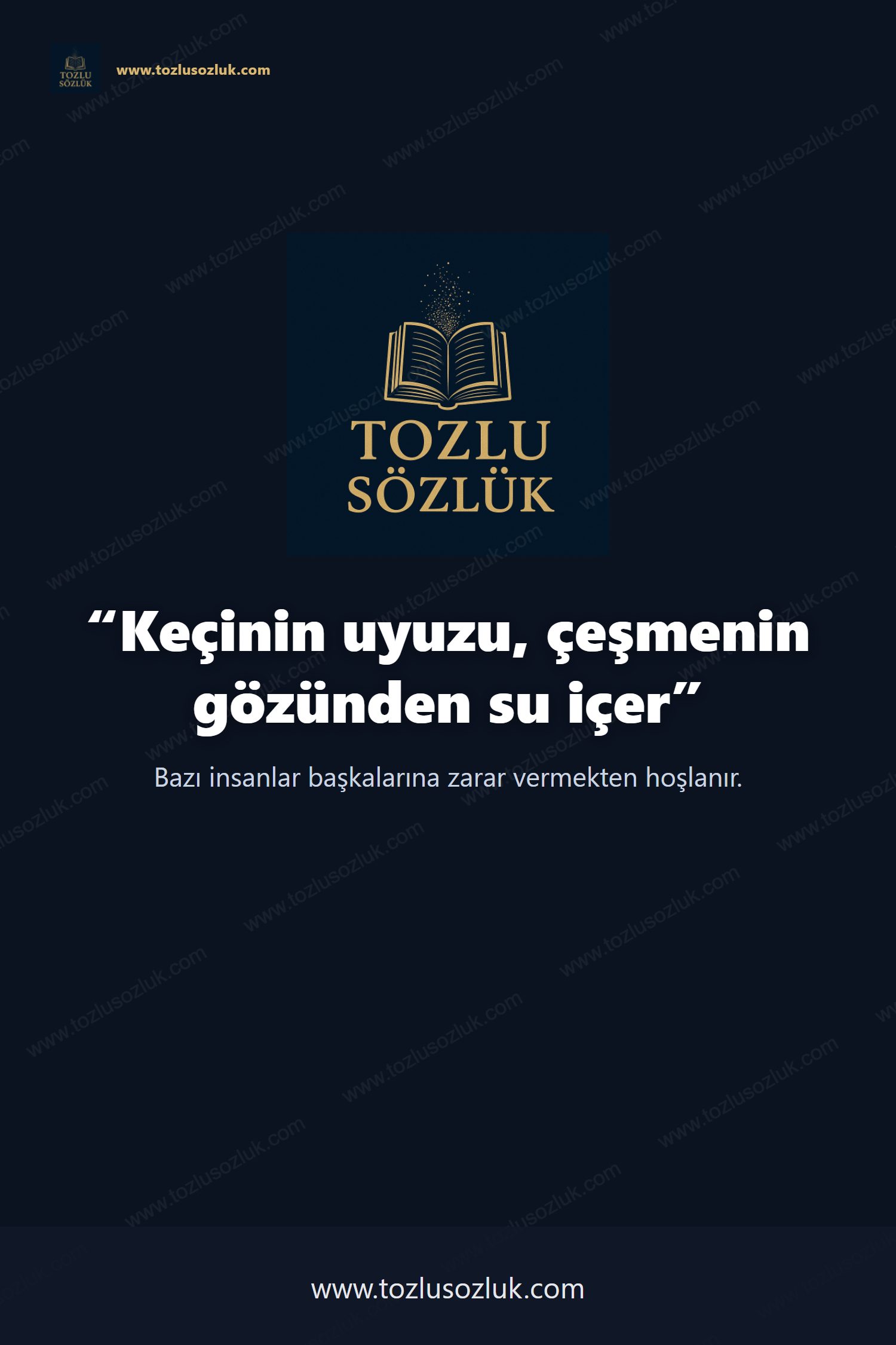 Keçinin uyuzu, çeşmenin gözünden su içer Pinterest görseli