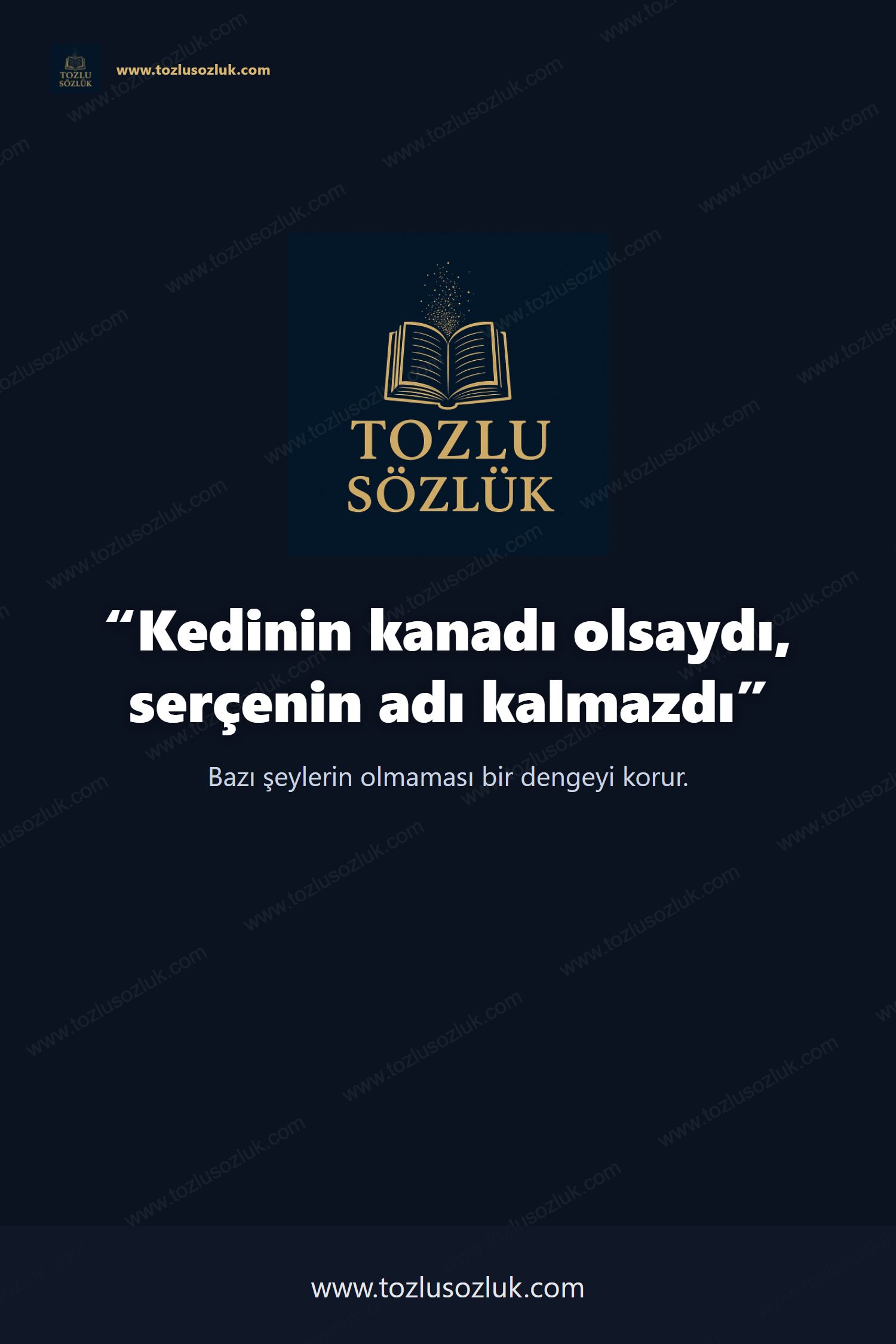 Kedinin kanadı olsaydı, serçenin adı kalmazdı Pinterest görseli