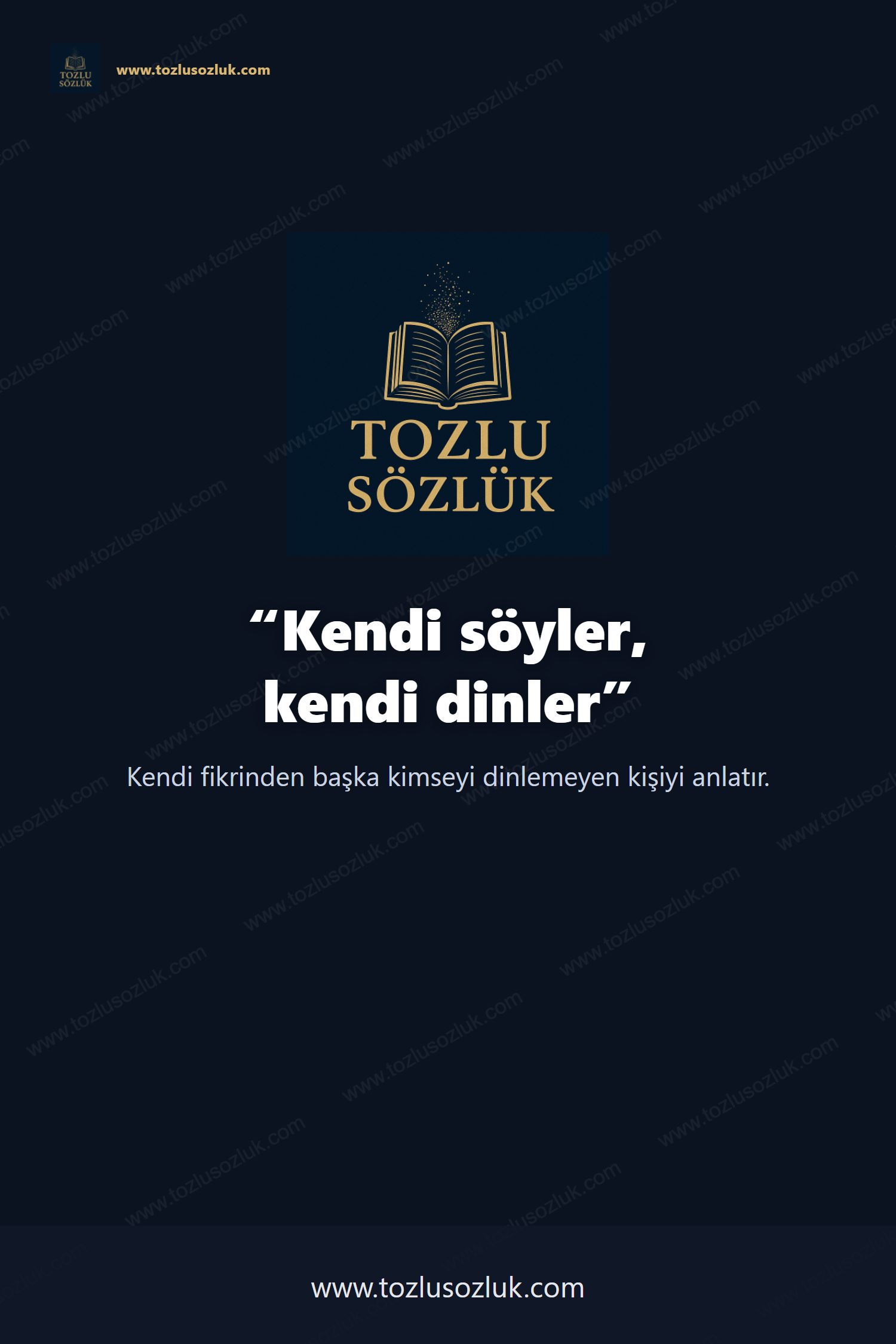 Kendi söyler, kendi dinler Pinterest görseli