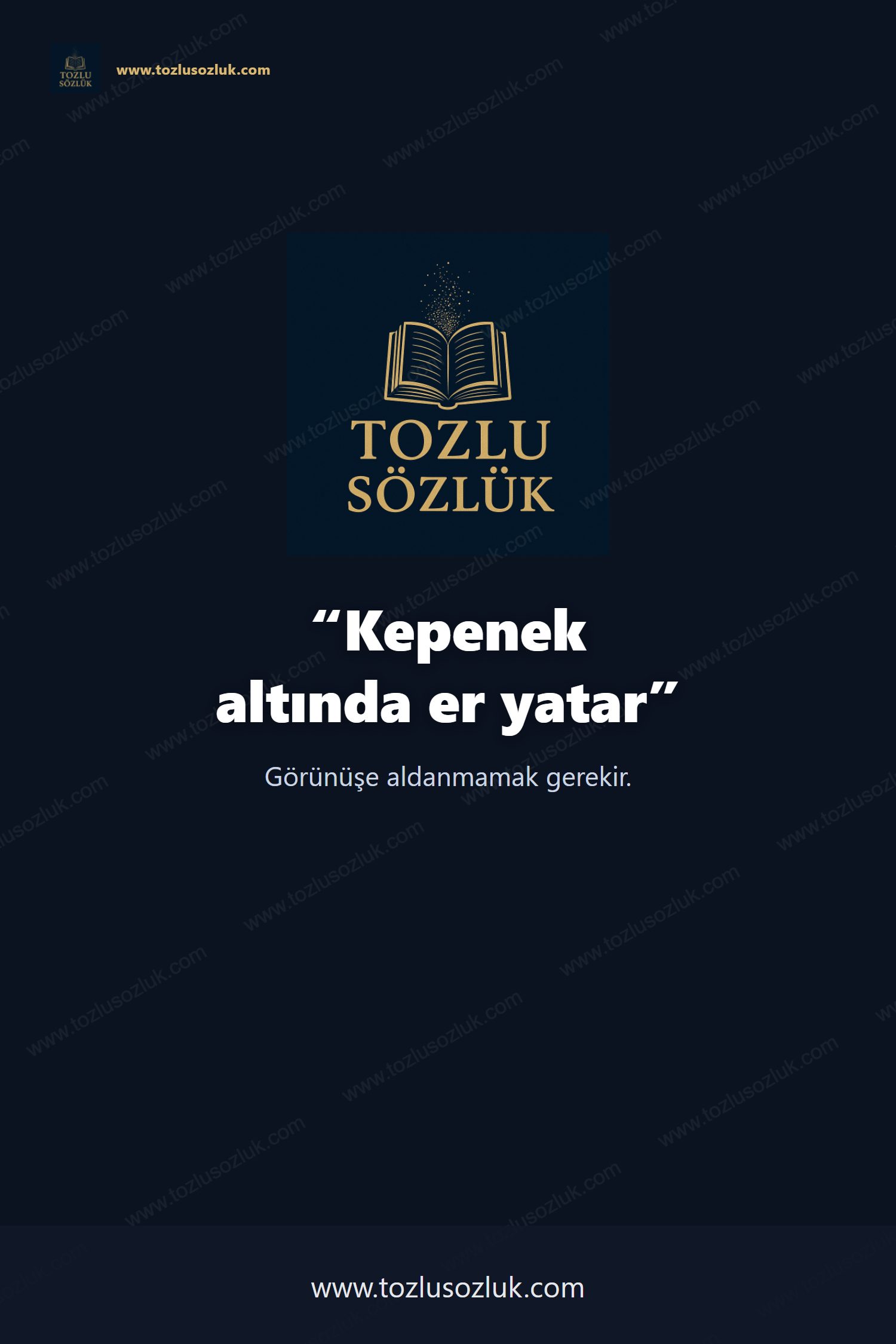 Kepenek altında er yatar Pinterest görseli