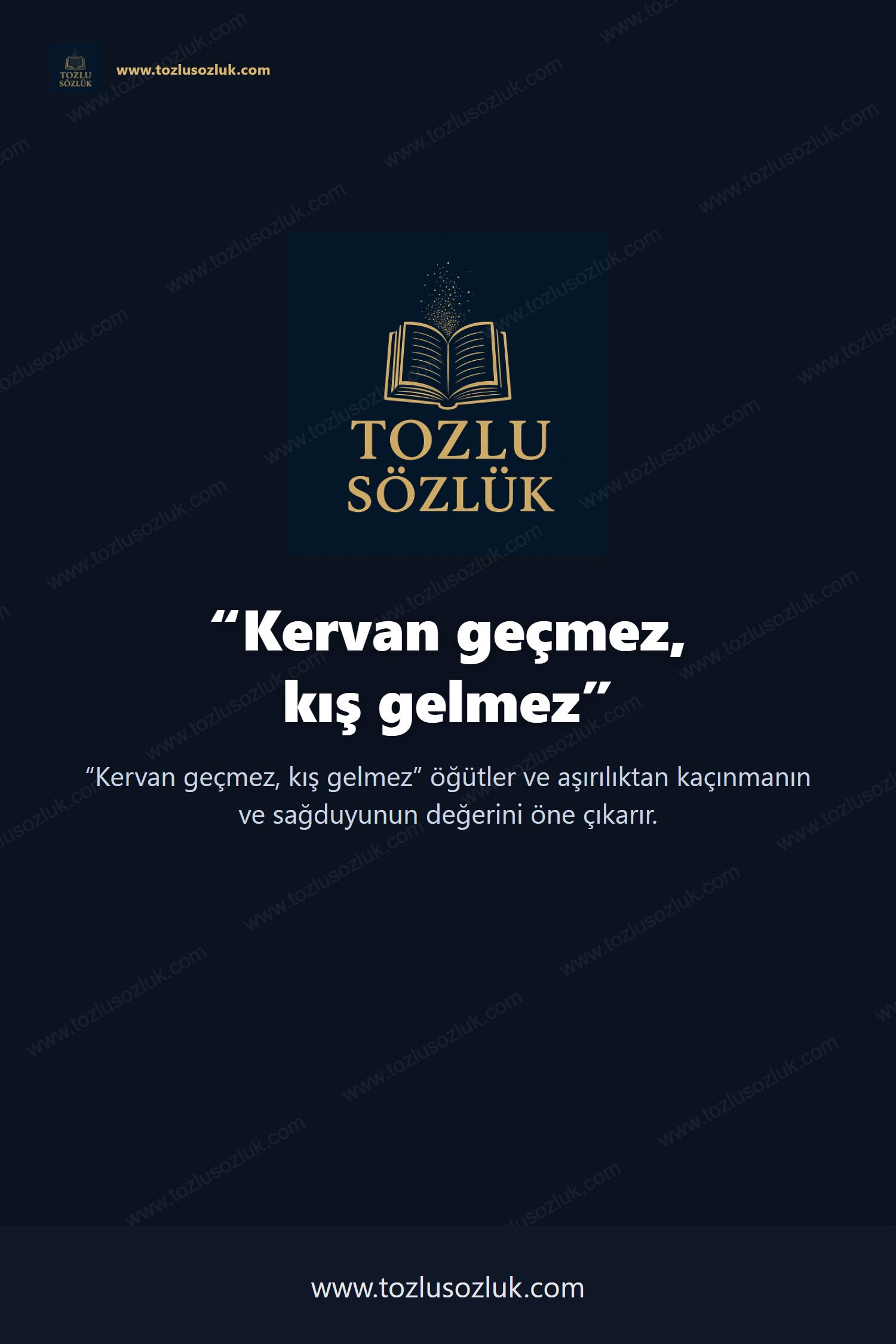 Kervan geçmez, kış gelmez Pinterest görseli