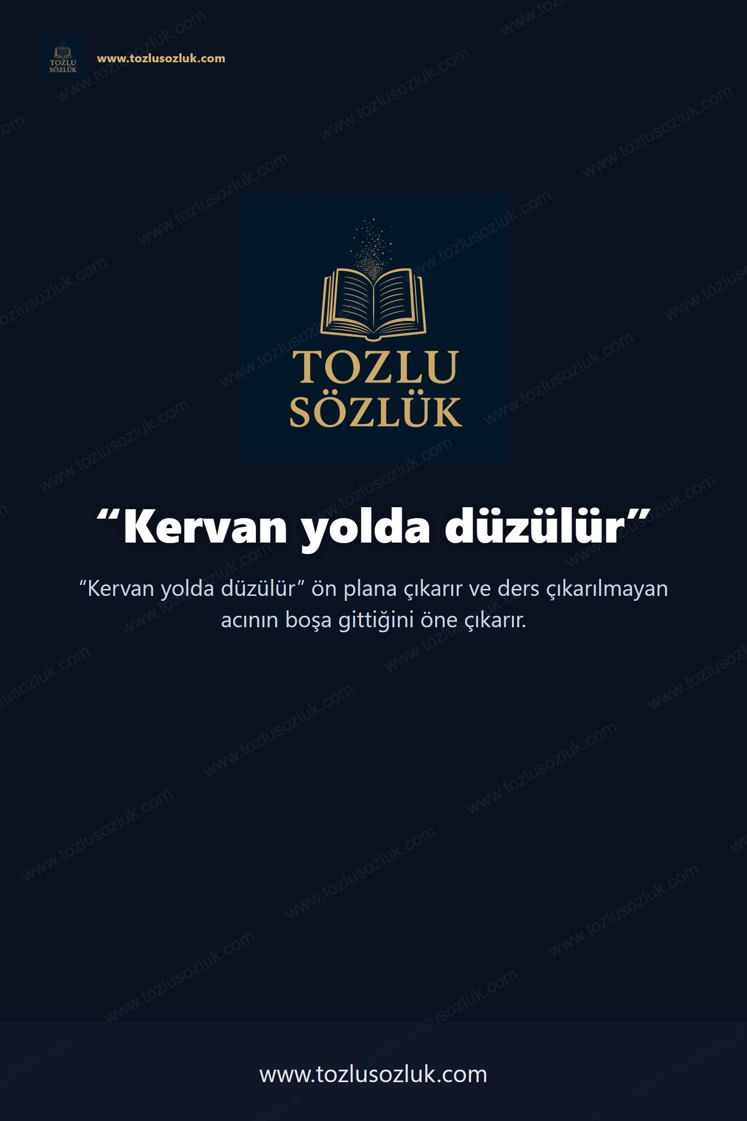 Kervan yolda düzülür Pinterest görseli