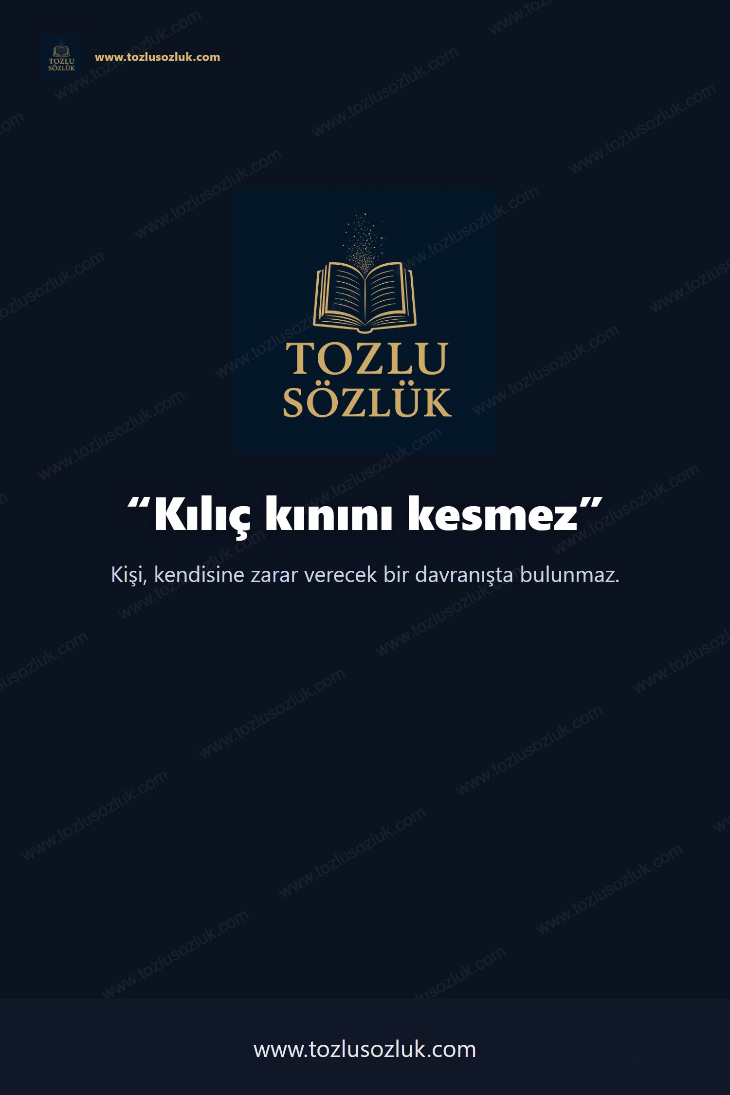 Kılıç kınını kesmez Pinterest görseli