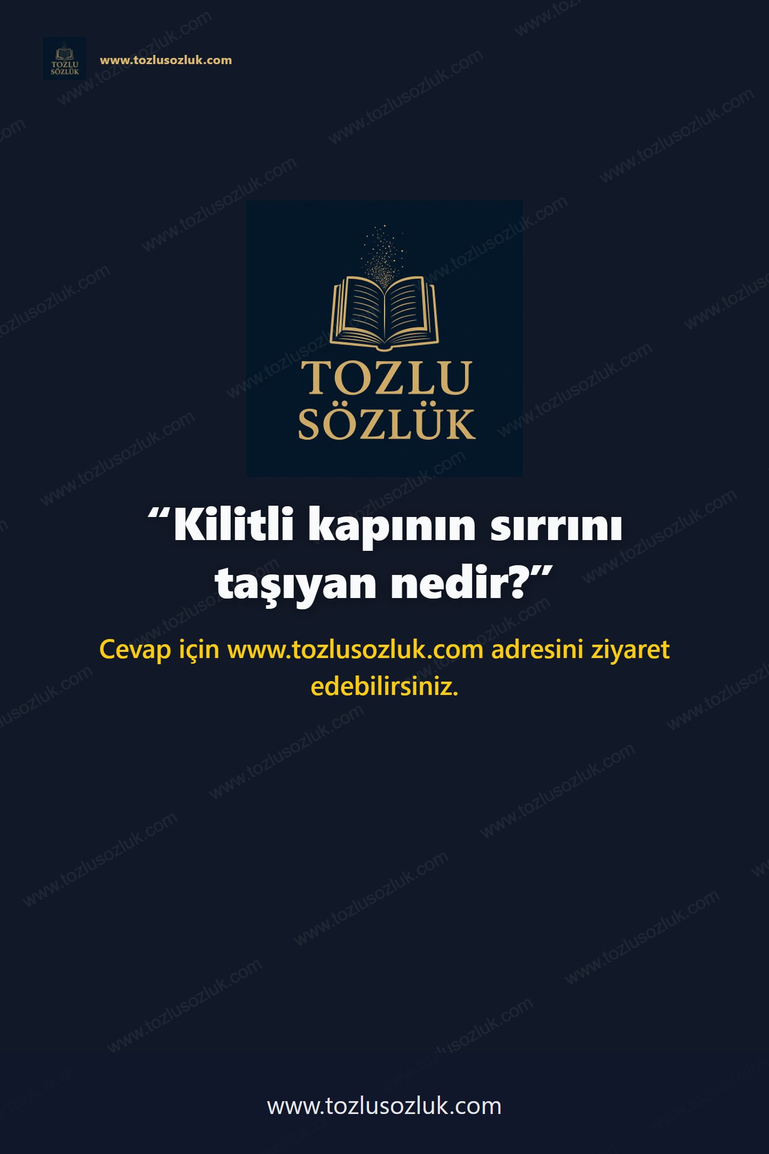 Kilitli kapının sırrını taşıyan nedir? Pinterest görseli