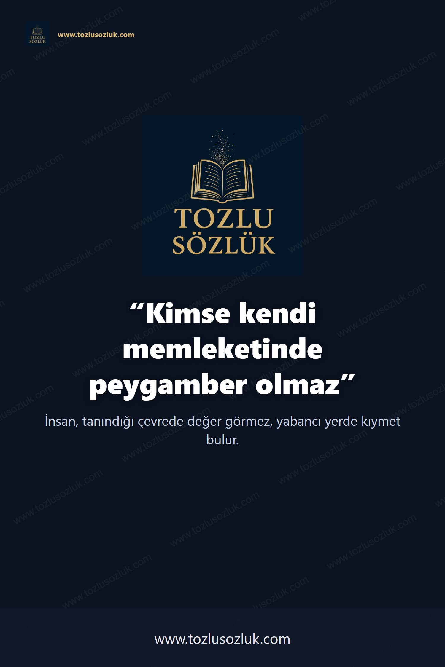 Kimse kendi memleketinde peygamber olmaz Pinterest görseli