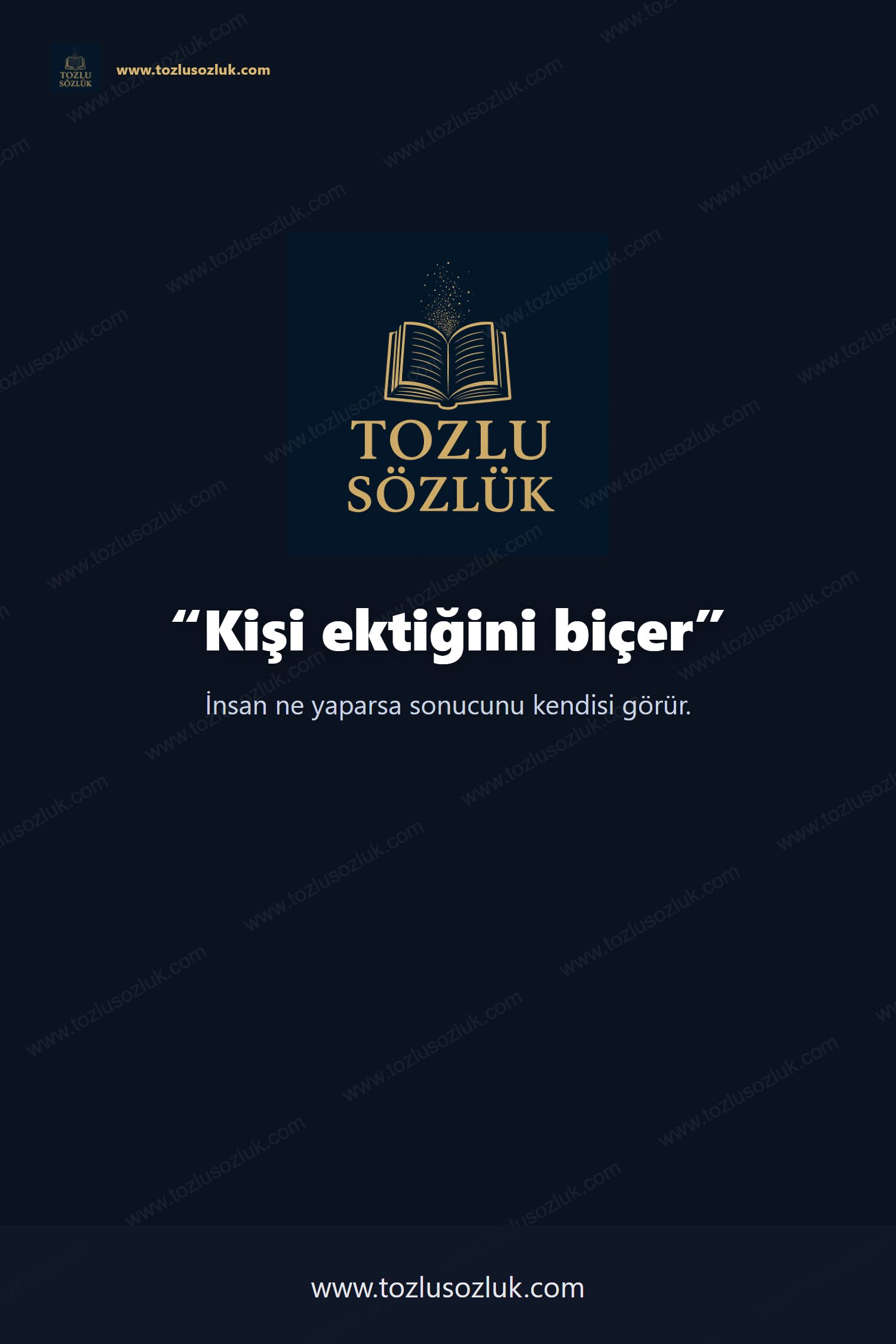 Kişi ektiğini biçer Pinterest görseli