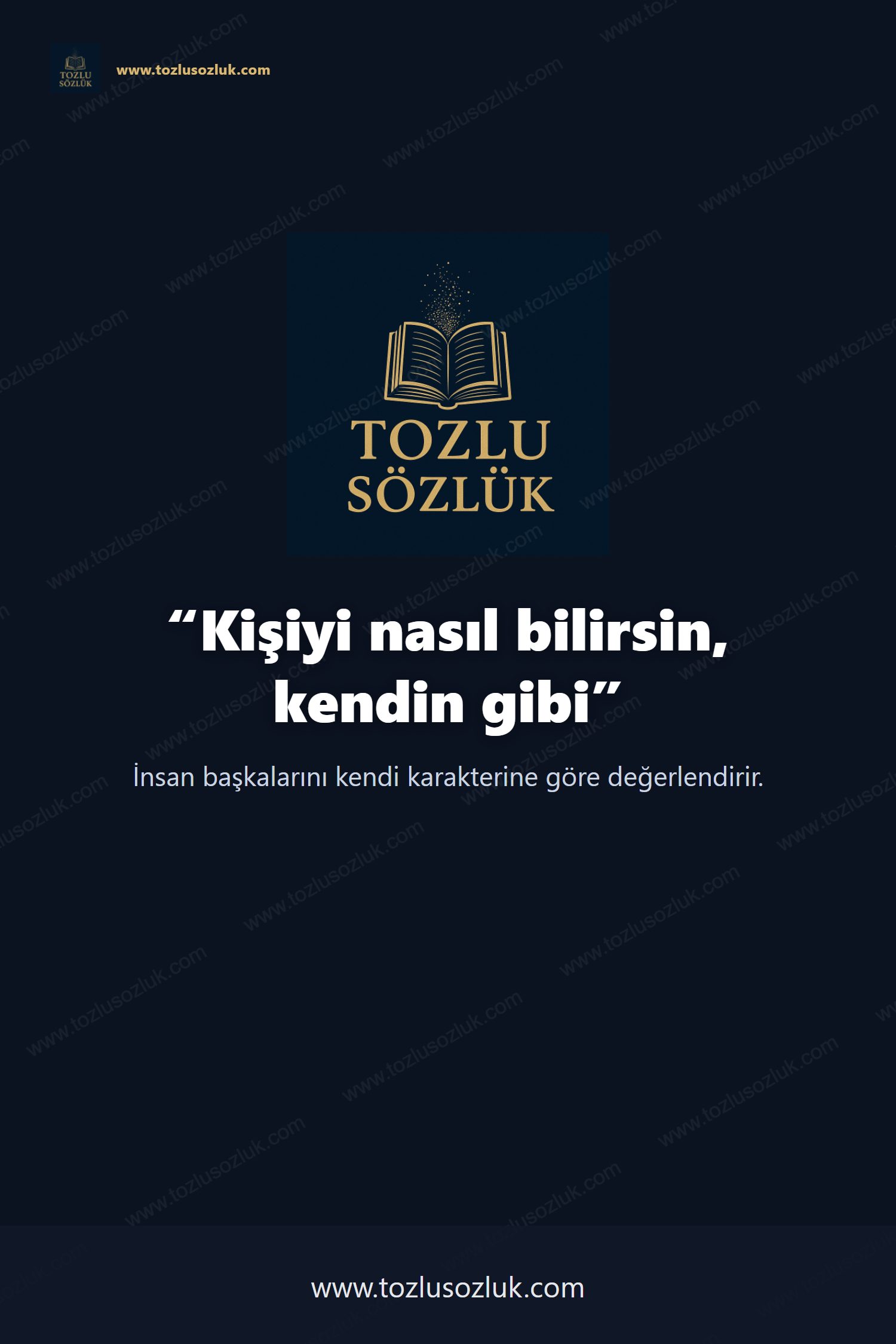 Kişiyi nasıl bilirsin, kendin gibi Pinterest görseli