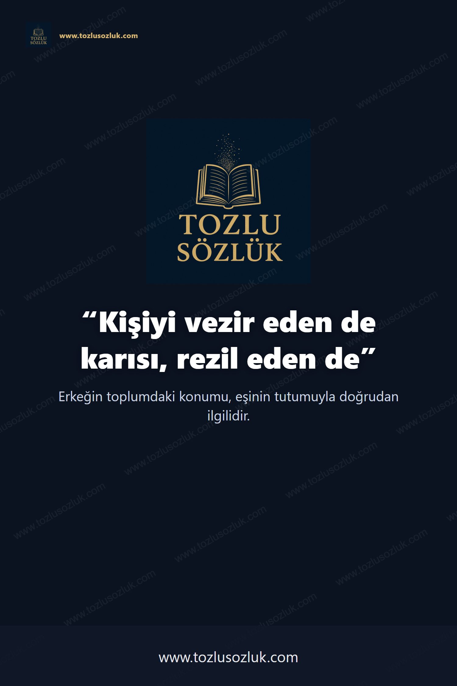 Kişiyi vezir eden de karısı, rezil eden de Pinterest görseli