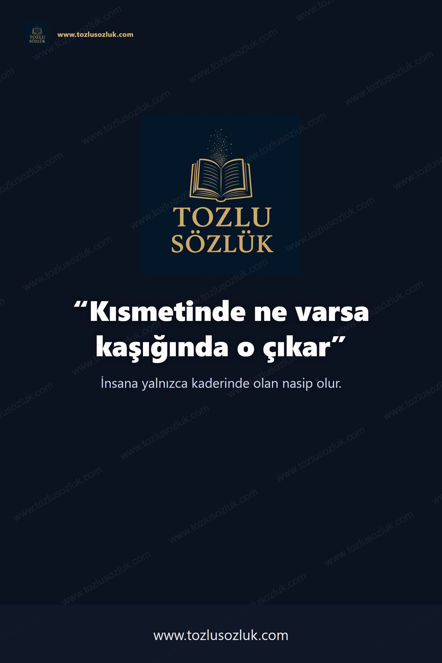 Kısmetinde ne varsa kaşığında o çıkar Pinterest görseli