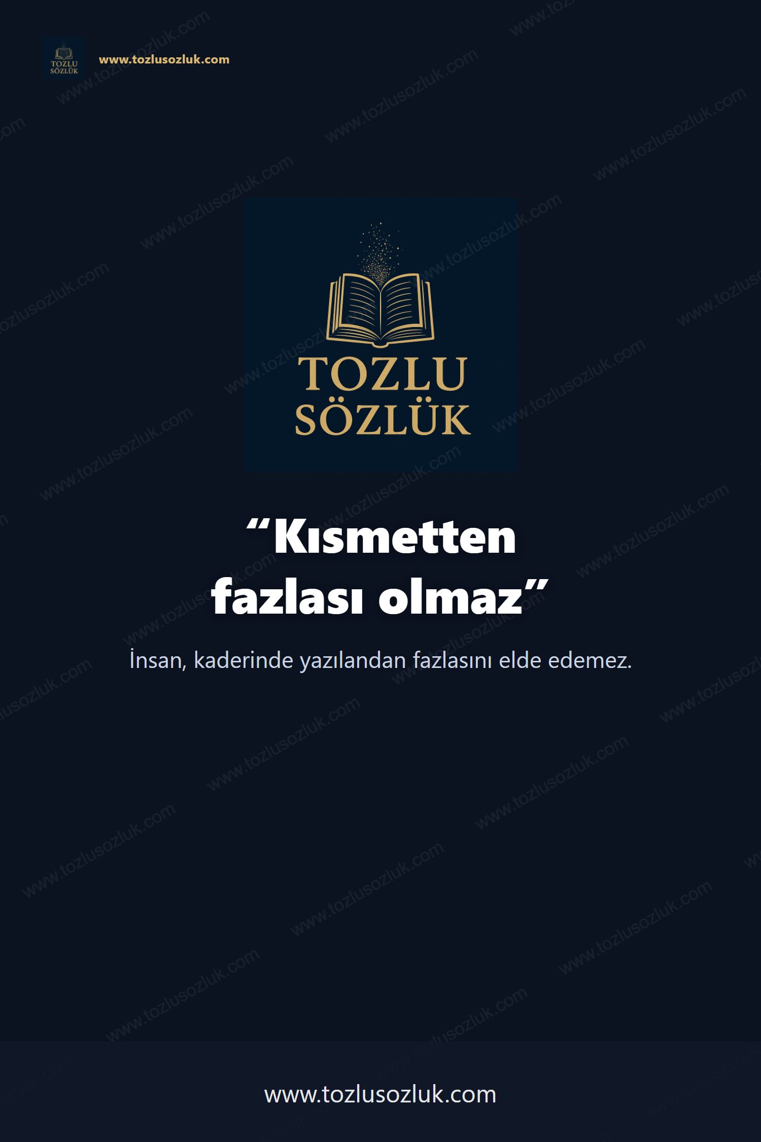 Kısmetten fazlası olmaz Pinterest görseli
