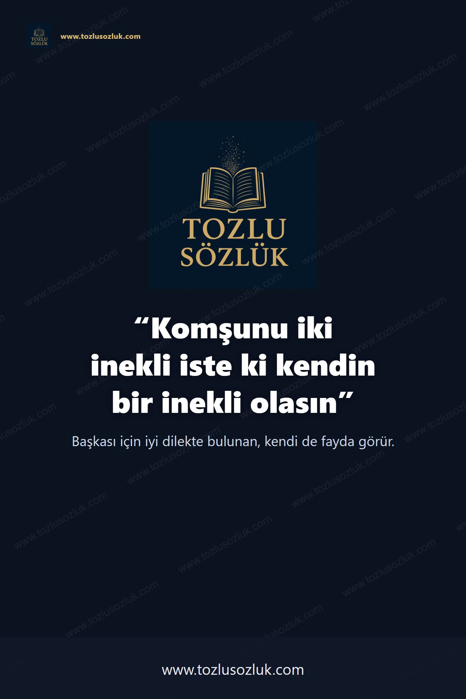 Komşunu iki inekli iste ki kendin bir inekli olasın Pinterest görseli