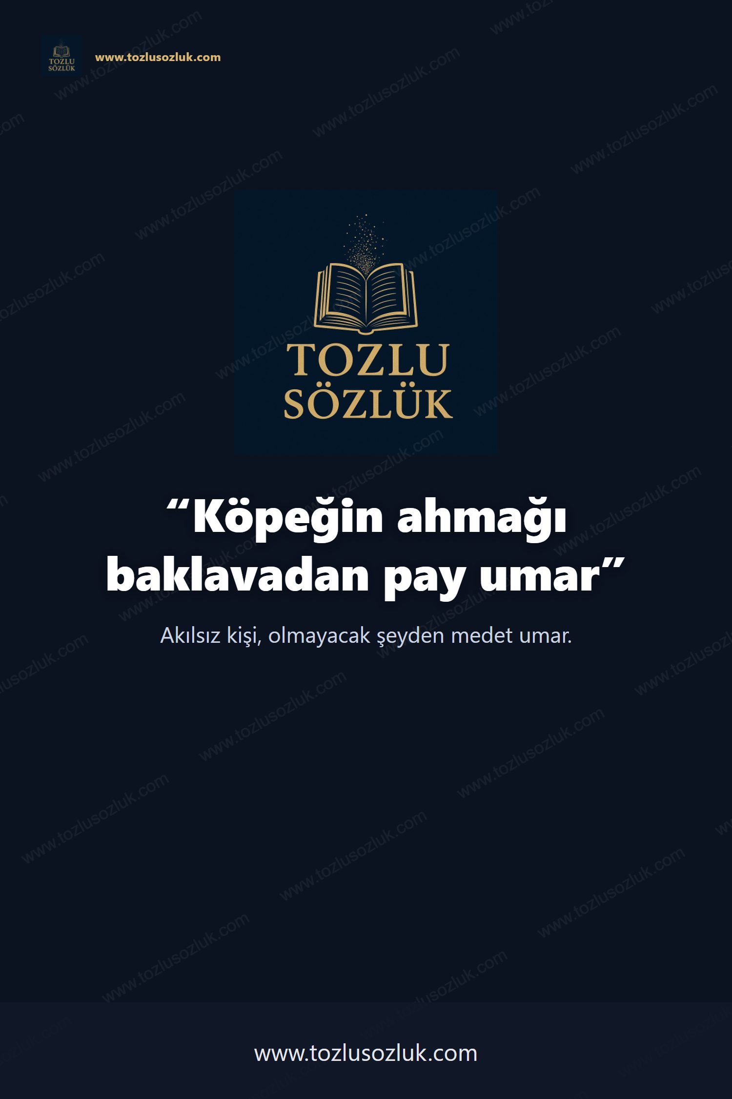 Köpeğin ahmağı baklavadan pay umar Pinterest görseli