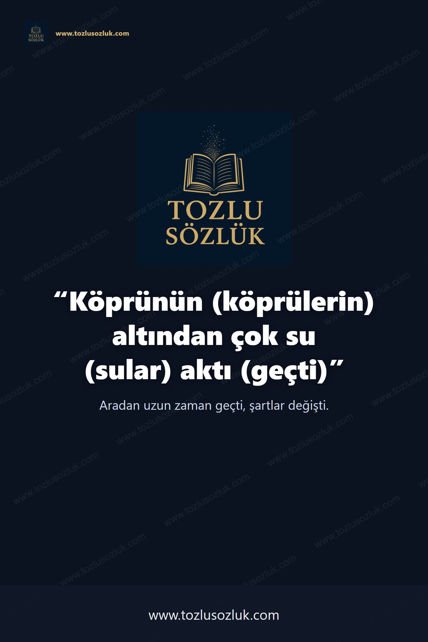 Köprünün (köprülerin) altından çok su (sular) aktı (geçti) Pinterest görseli